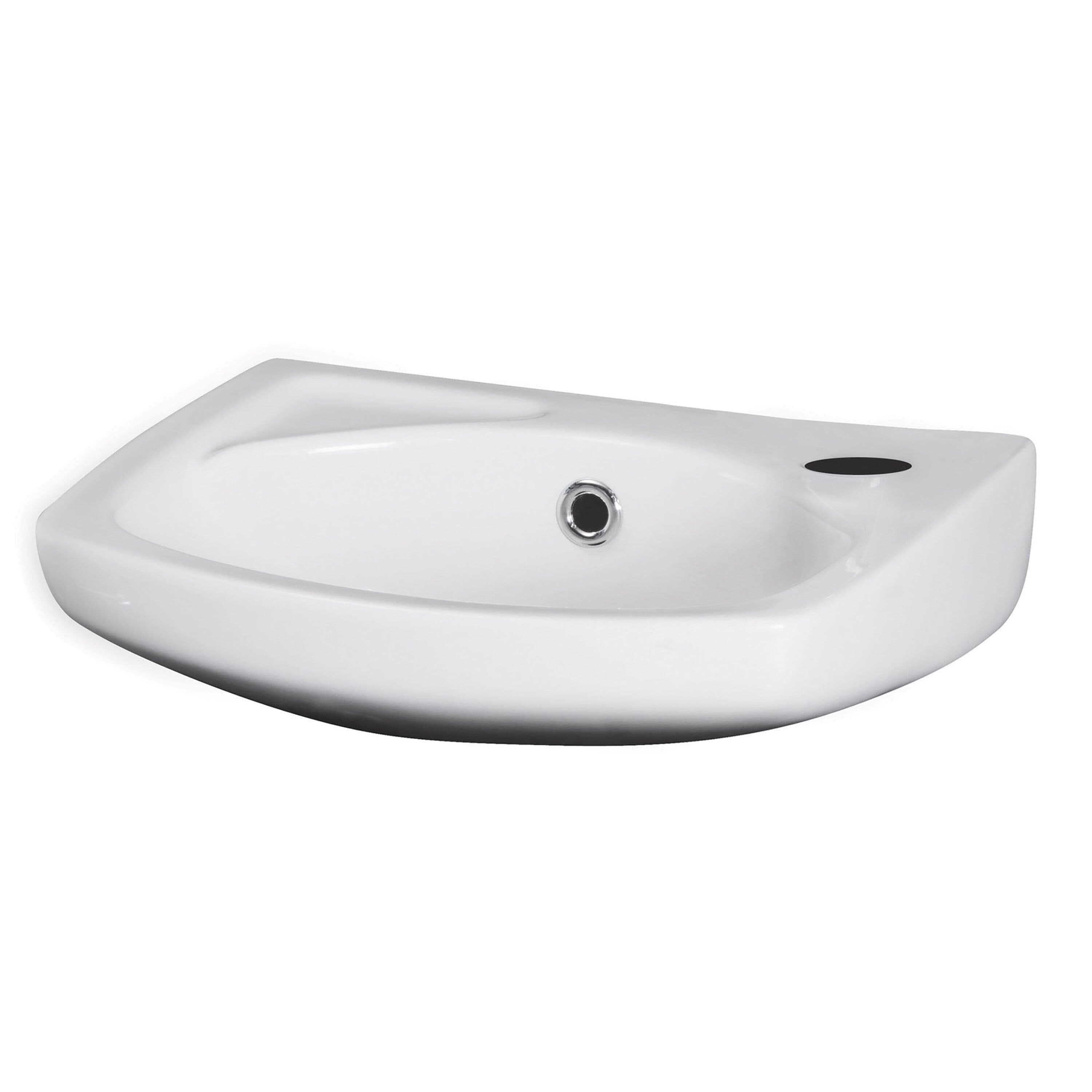 Wall Hung Ceramic Basin Overflow Tap Hole 350mm