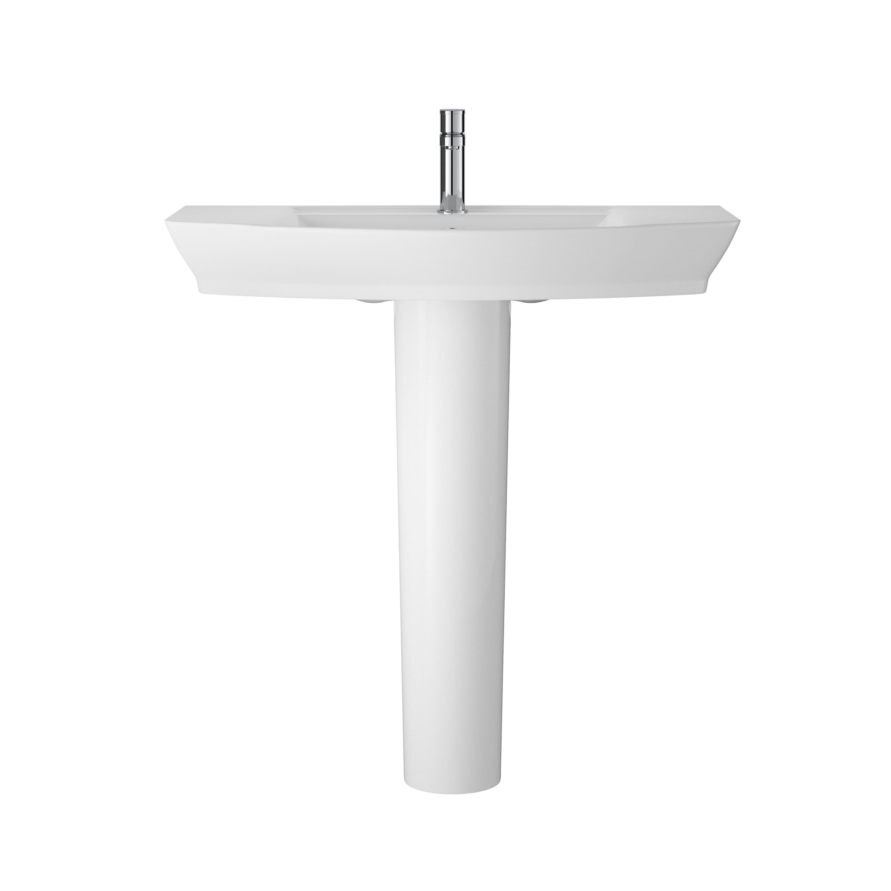 Spirit Ceramic Square Basin Full Pedestal Tap Not Included 850mm
