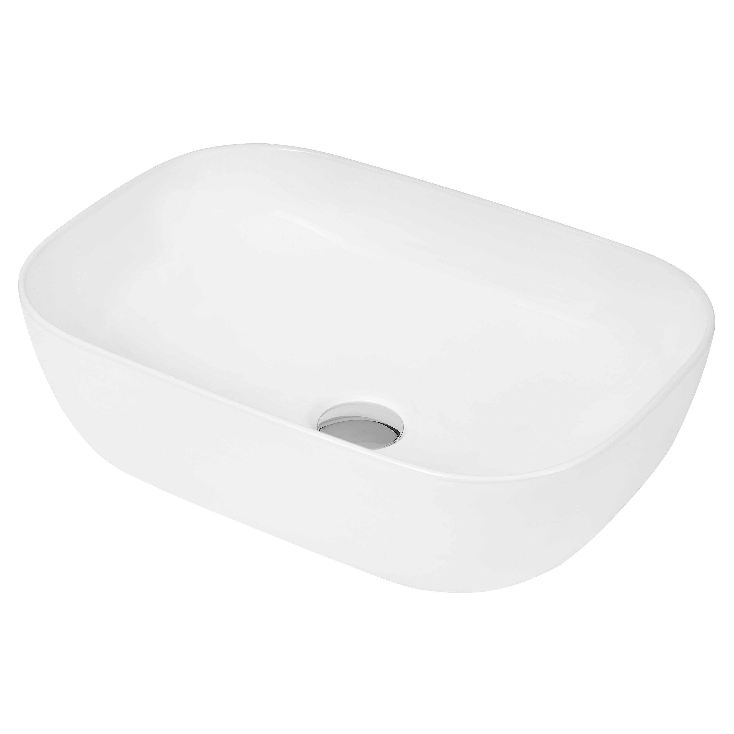 Square Ceramic Countertop Vessel without Overflow 455mm
