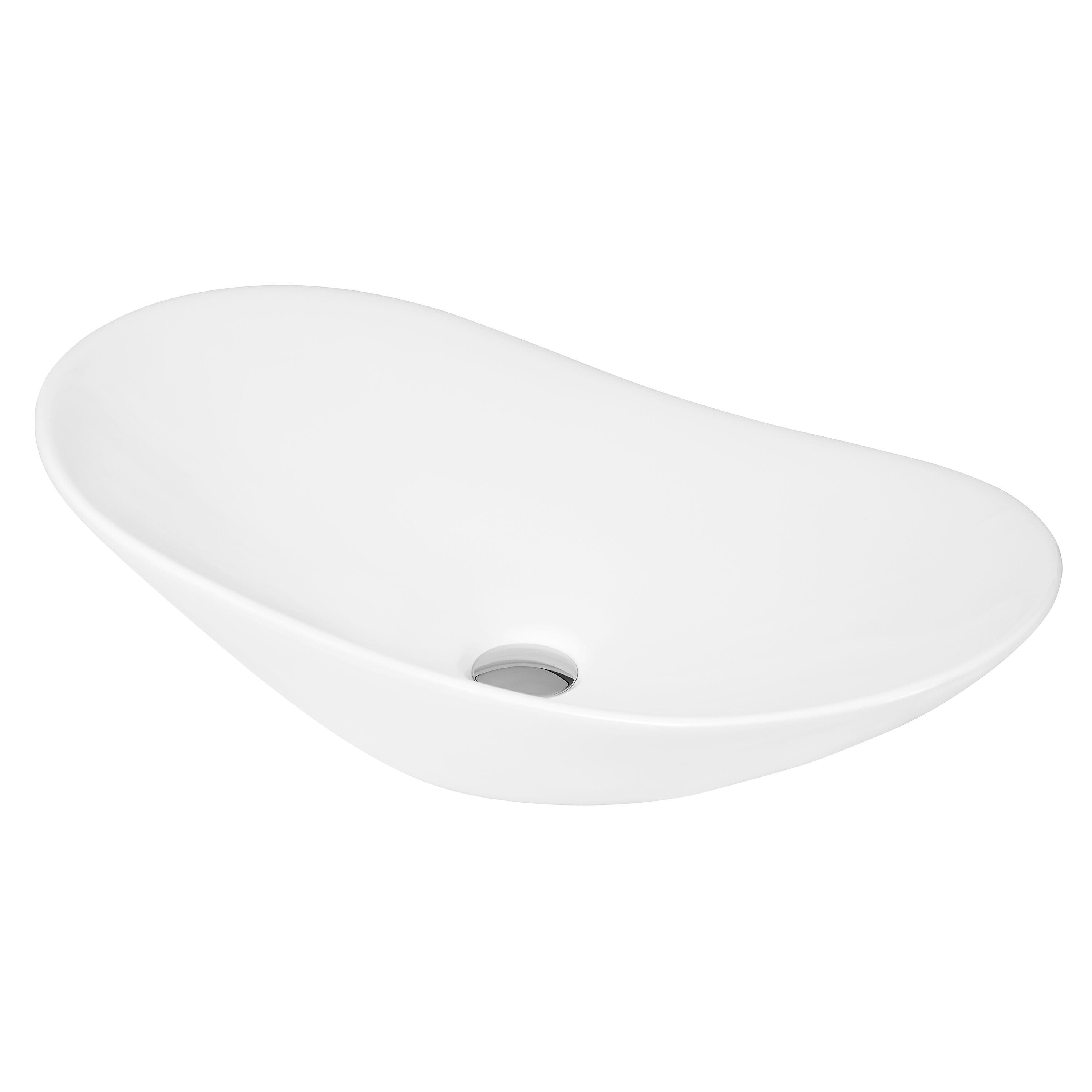 Oval Ceramic Countertop Vessel without Overflow 615mm