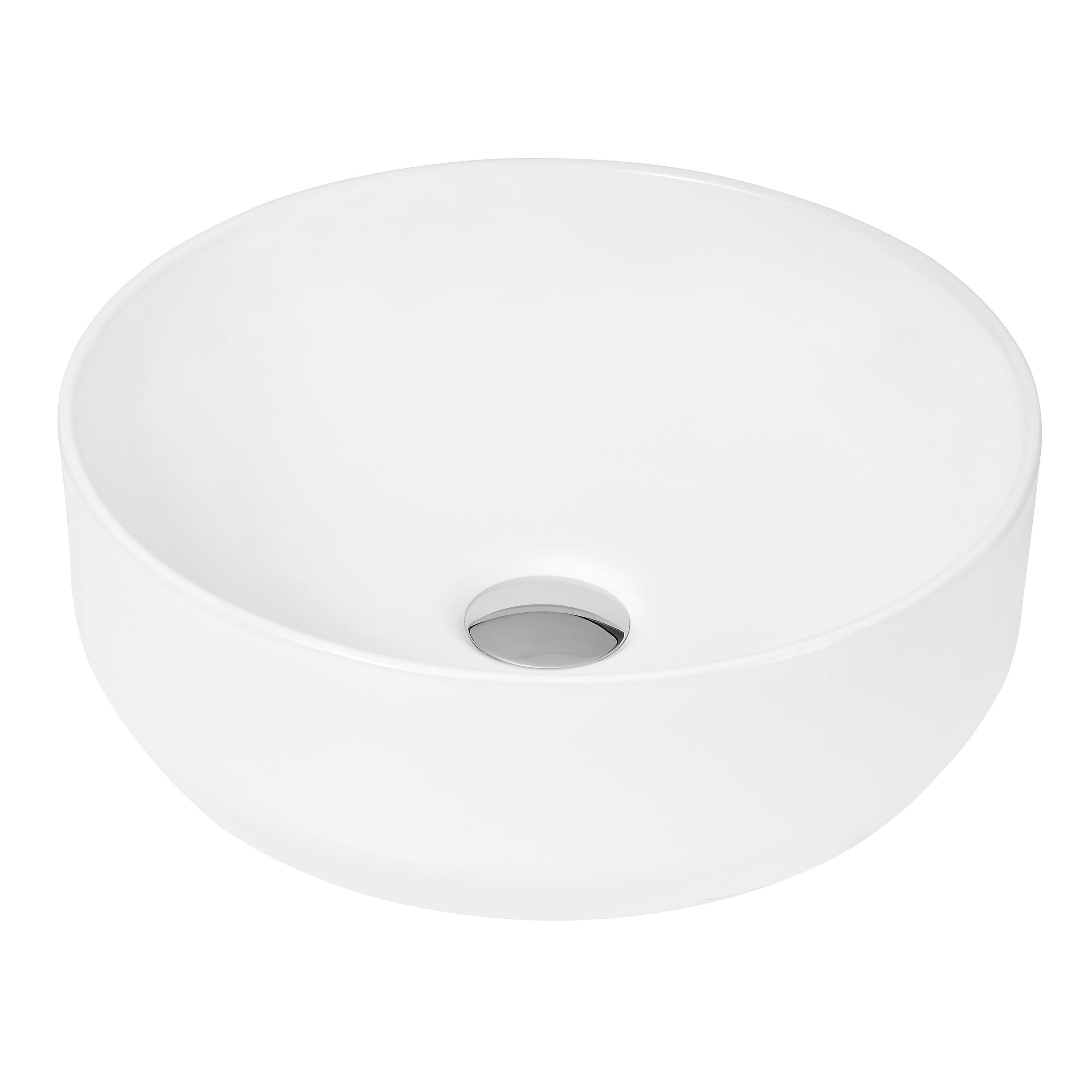 Round Ceramic Countertop Vessel without Overflow 350mm
