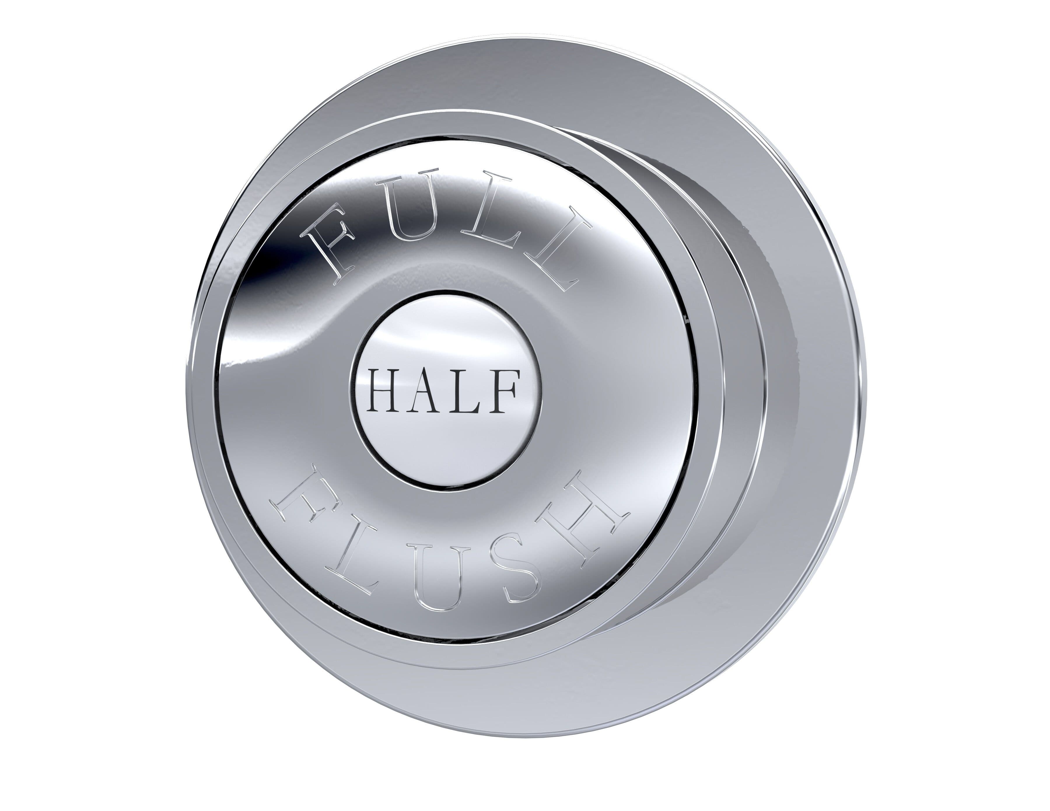 Traditional Dual Flush Push Button Chrome 72mm