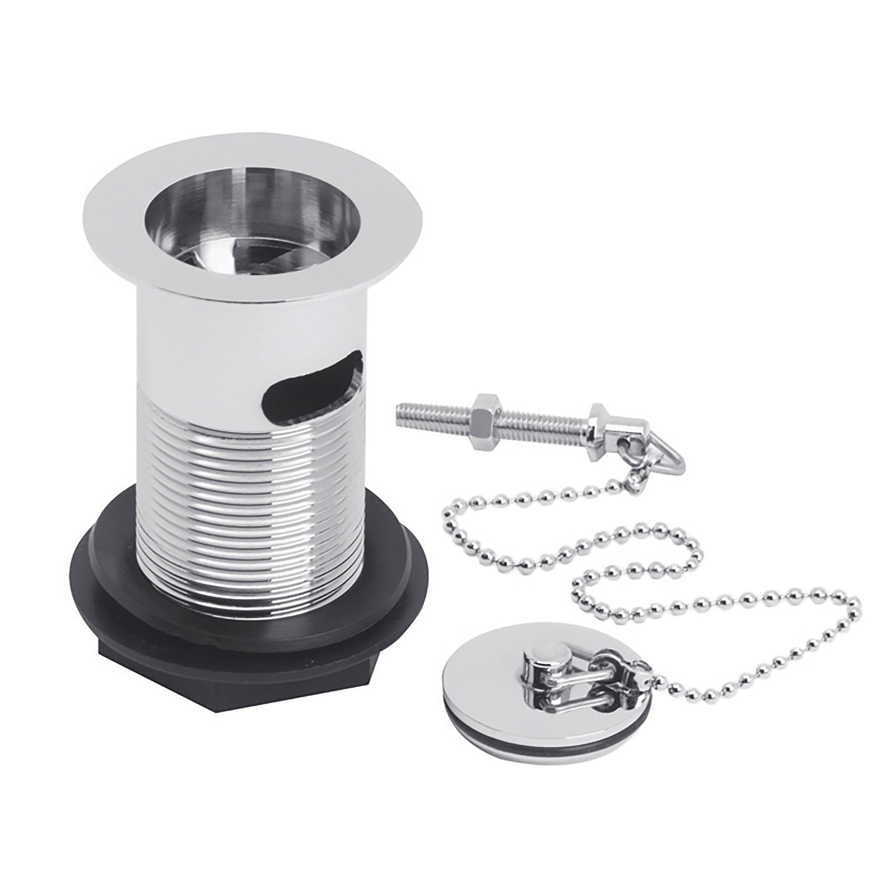 Bathroom Basin Waste Brass Plug Ball Chain Chrome