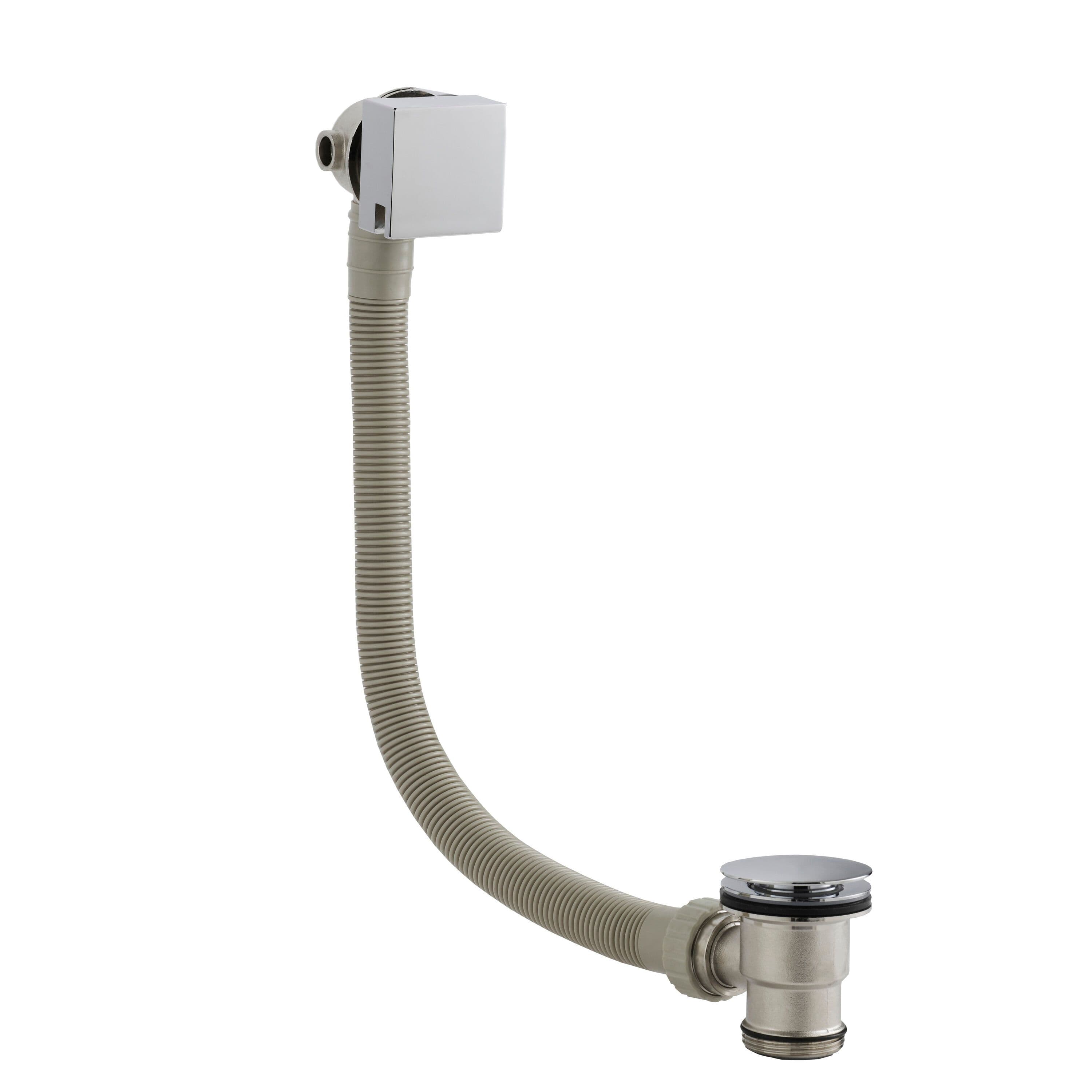 Modern Bathroom Square Bath Filler Chrome 70mm x 600mm