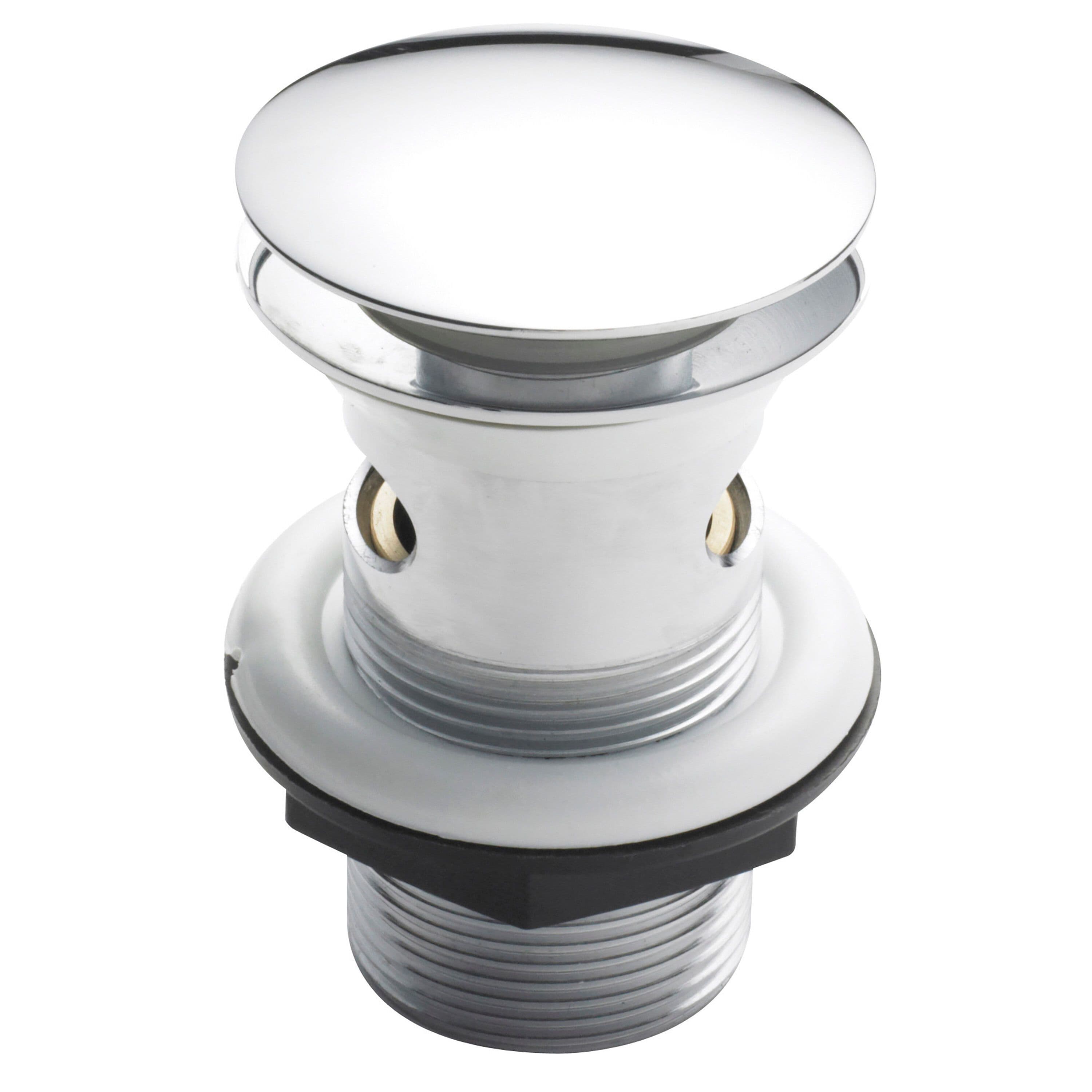 Easyclean Push Button Plug Basin Slotted Waste Chrome