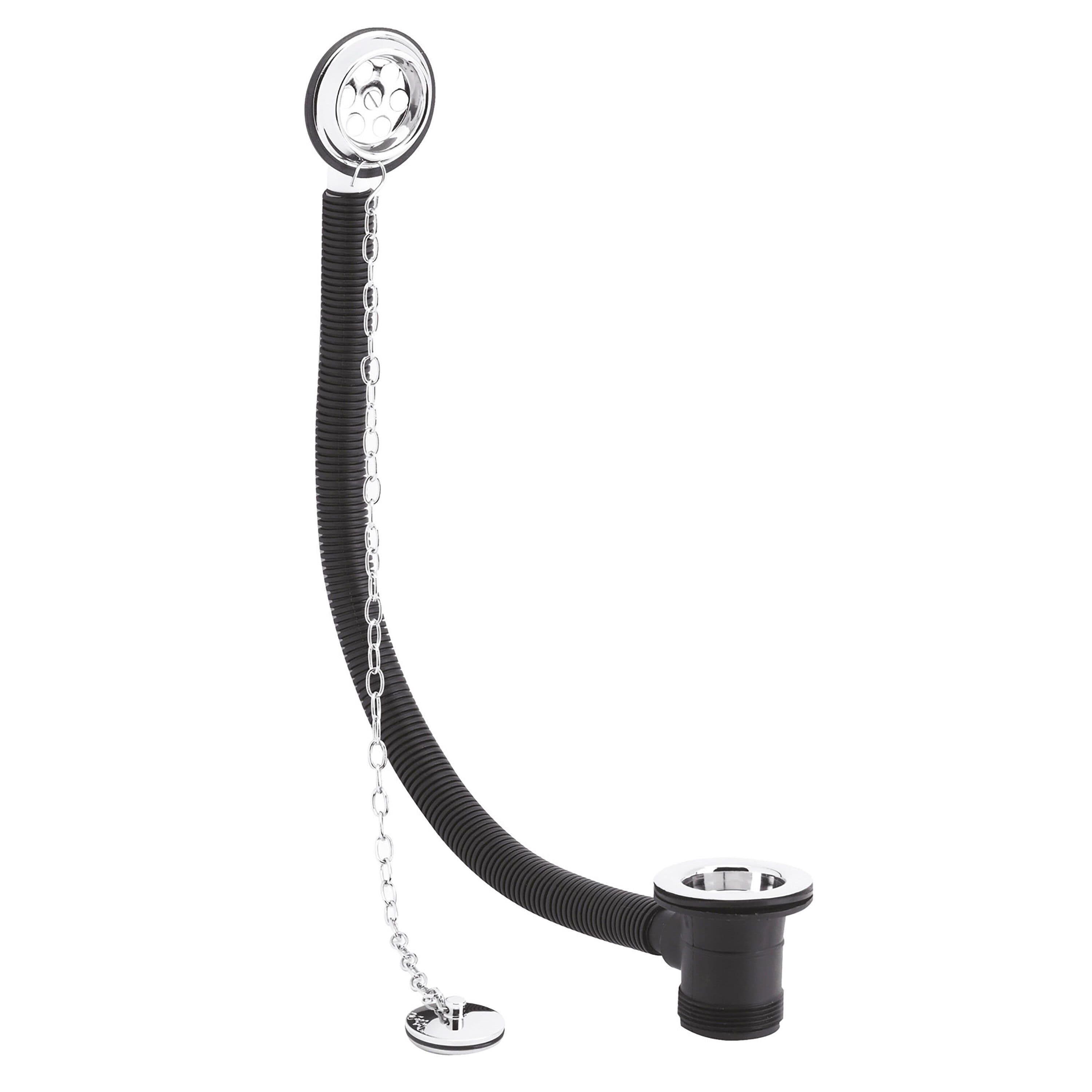 Bath Waste Overflow Brass Plug Link Chain Baths upto 20mm Thick