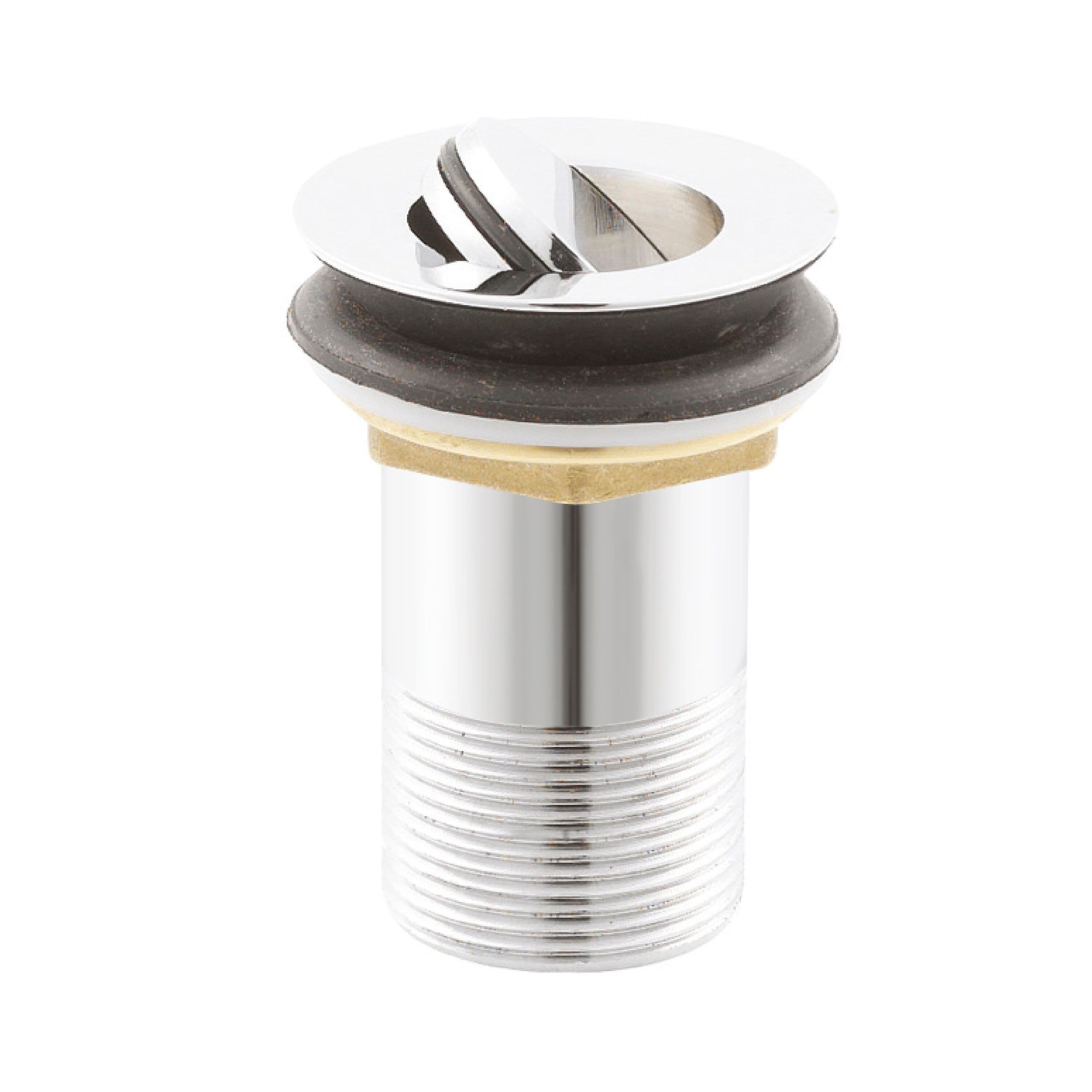 Round Unslotted Flip Top Basin Waste Chrome