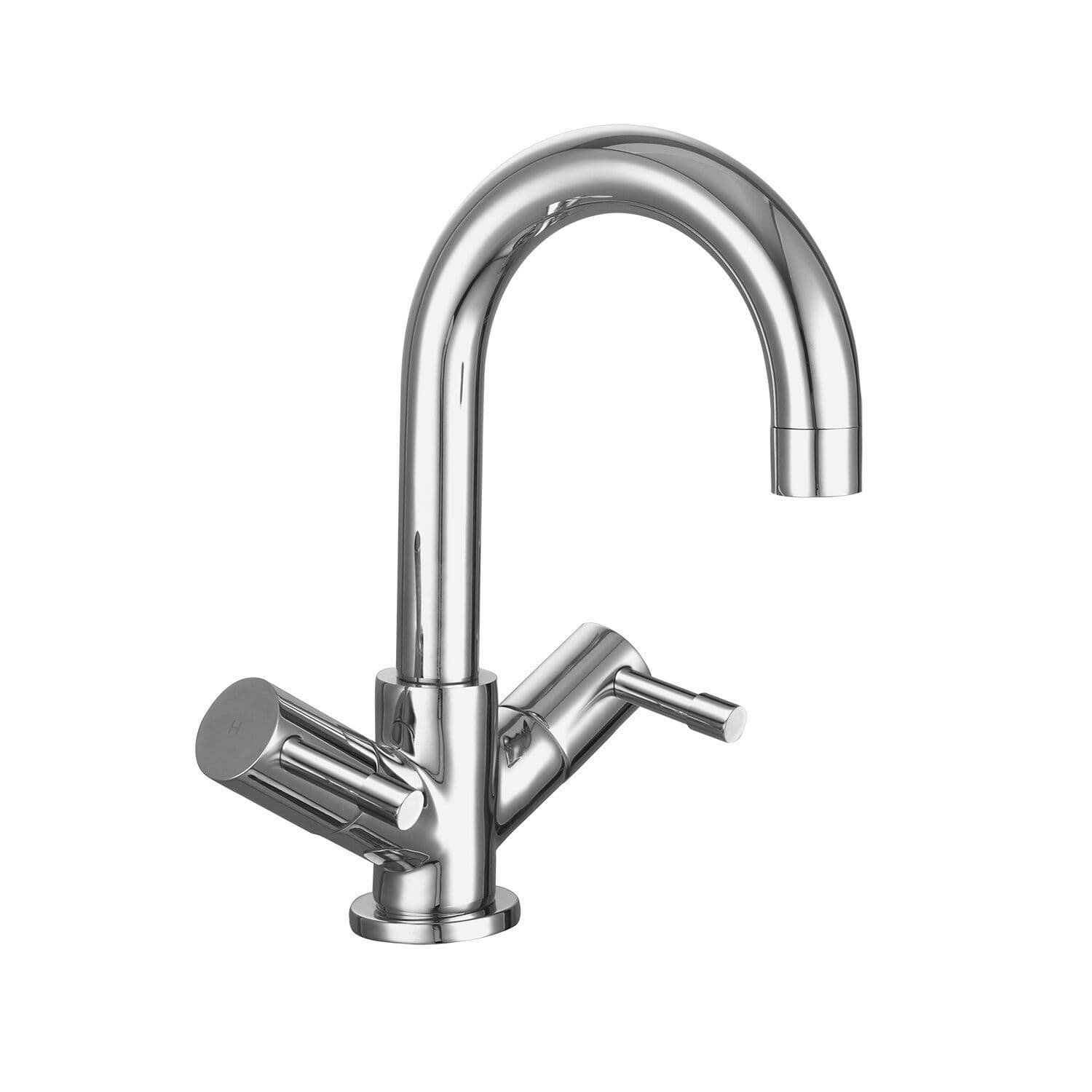 Round Mono Lever Basin Mixer Tap Chrome