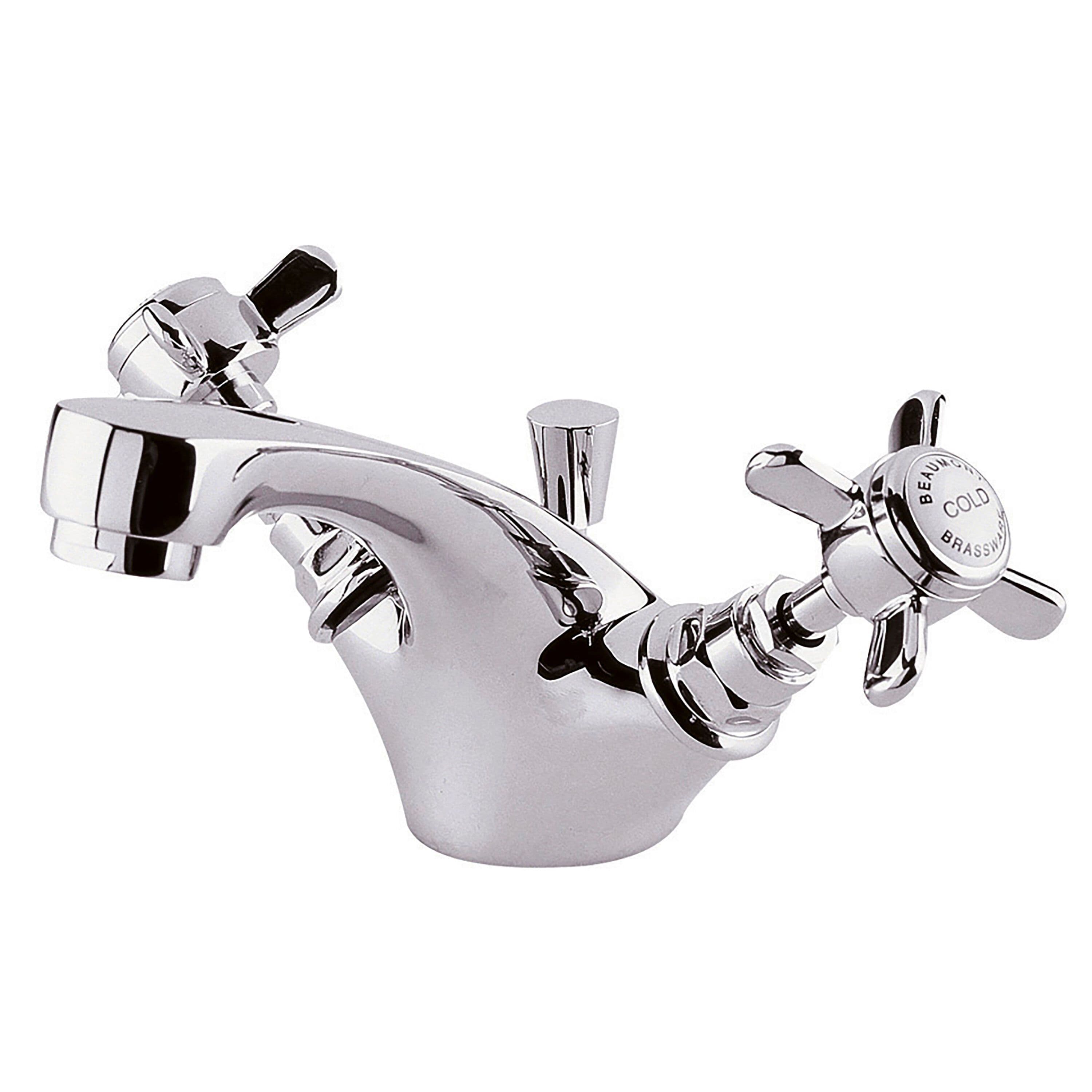 Traditional Crosshead Mono Basin Tap Pop Up Waste Chrome