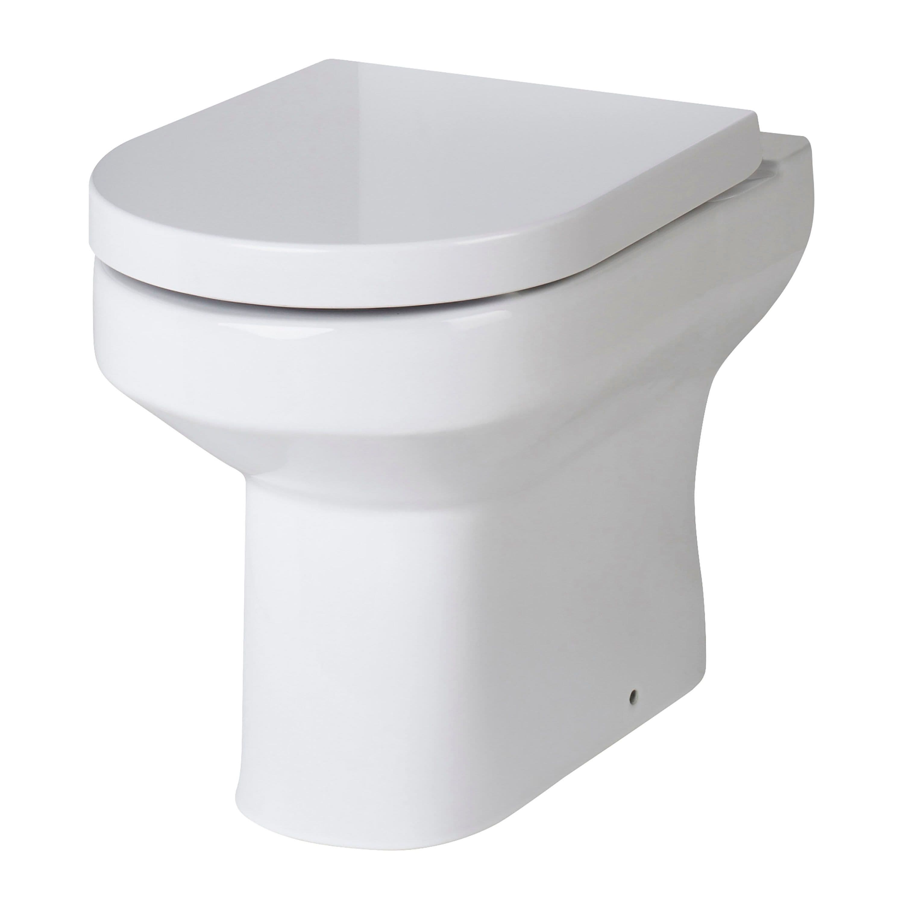 Back Round Back To Wall Toilet Pan 410mm x 370mm x 520mm