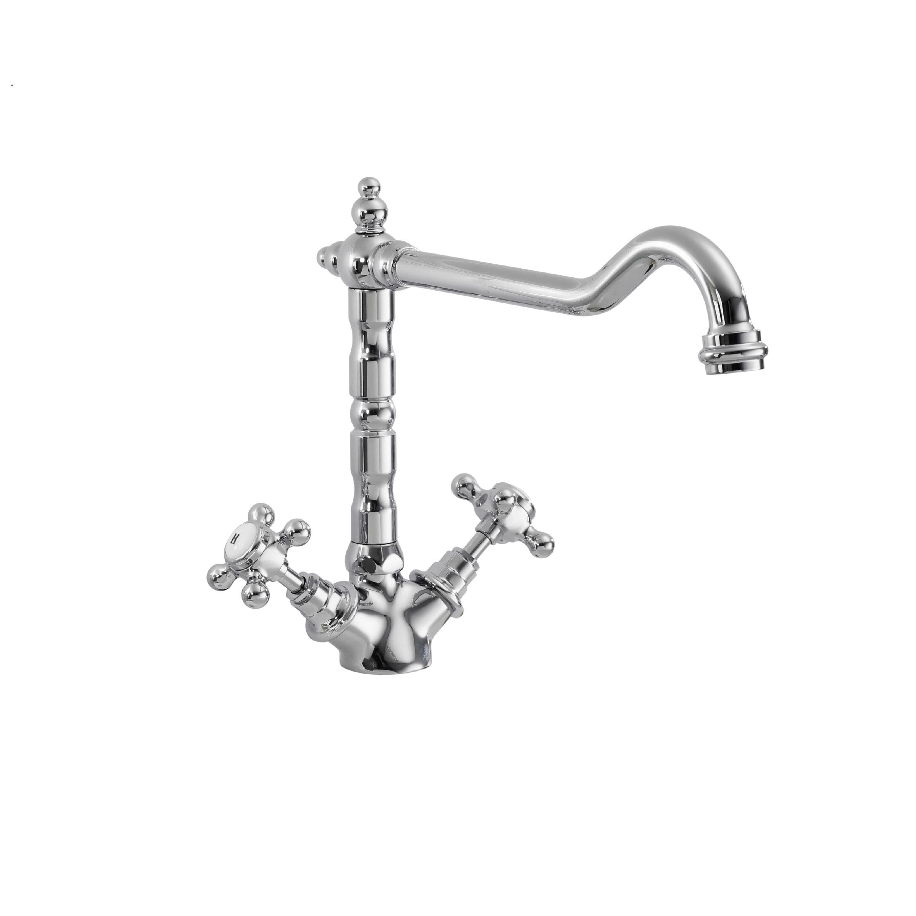 Traditional French Classic Mono Sink Mixer Tap Chrome