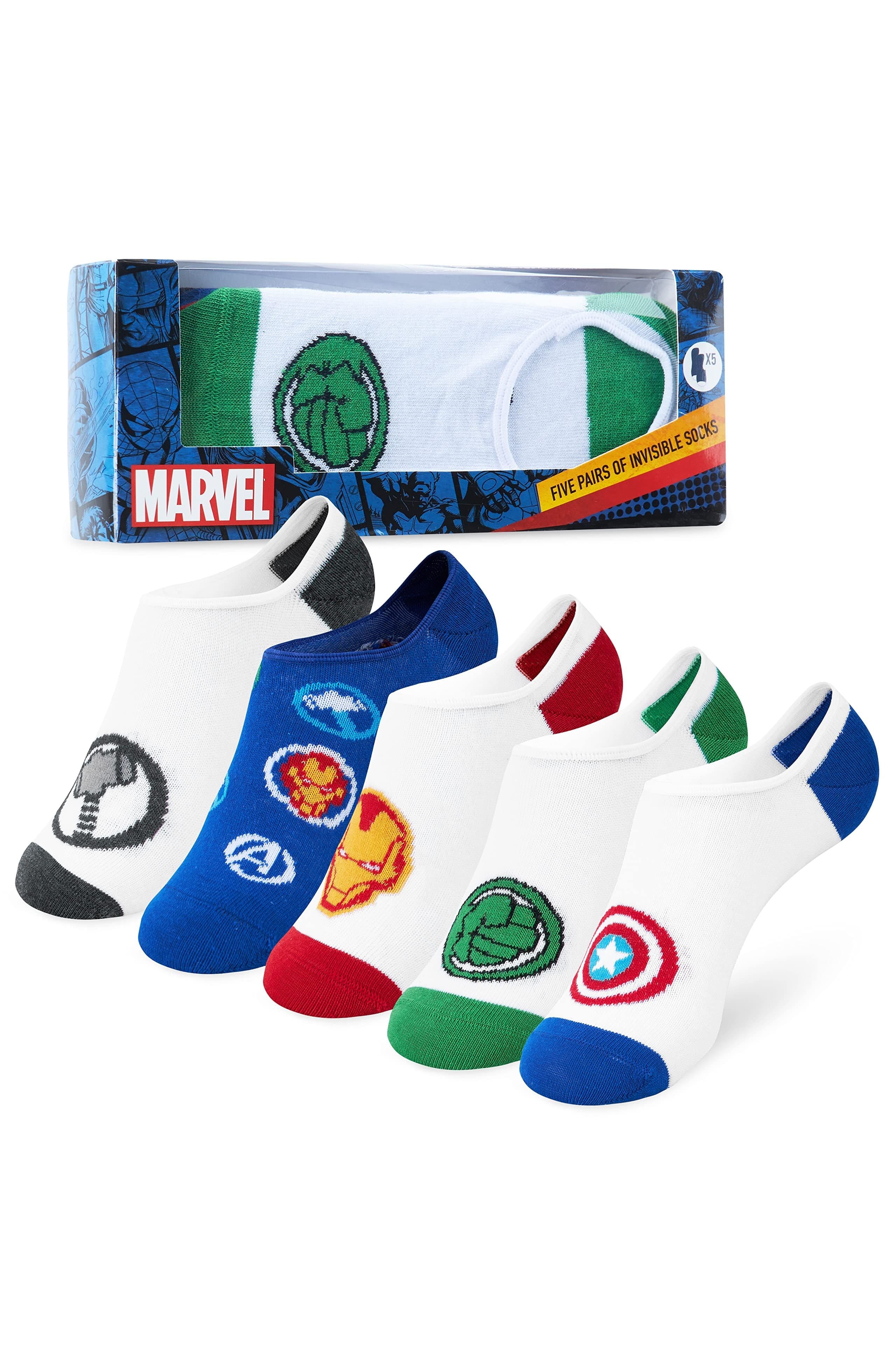 Avengers Invisible Socks 5 Pack
