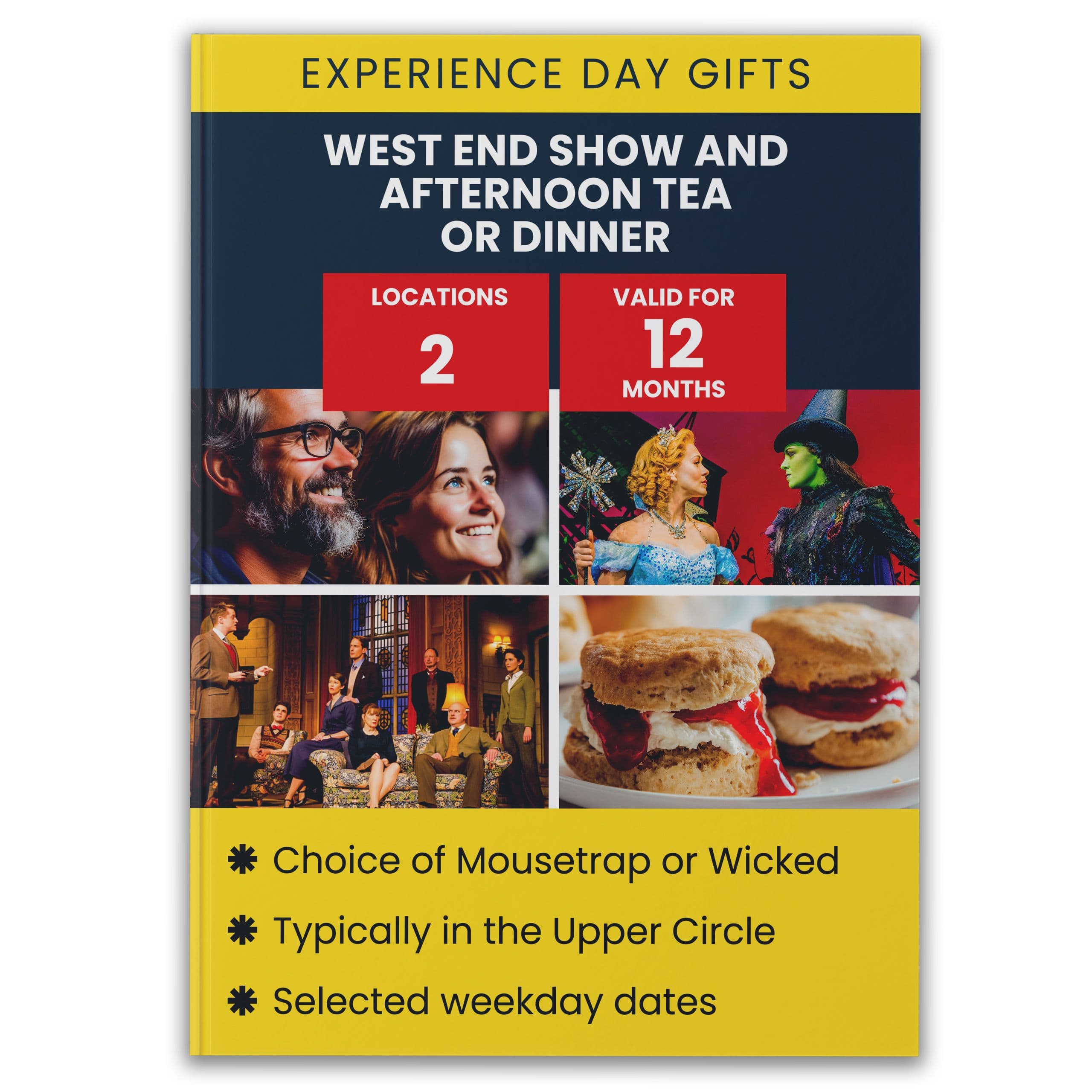 West End Show Afternoon Tea or Dinner Gift Experience