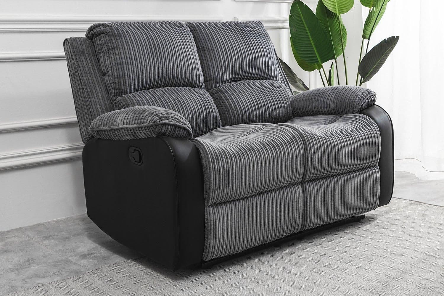 Boston Plush Fabric 2 Seater Recliner