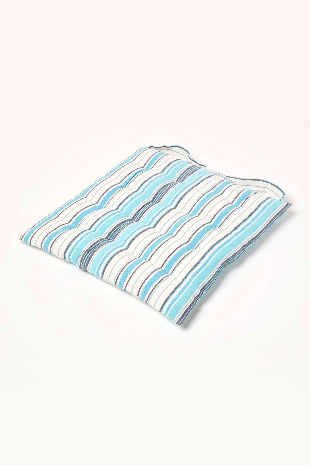 England Stripe Seat Pad Button Straps 100% Cotton