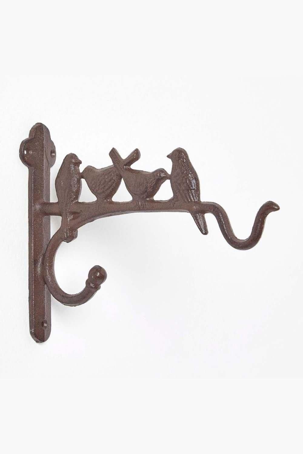 Cast Iron Hanging Basket Hook Birds