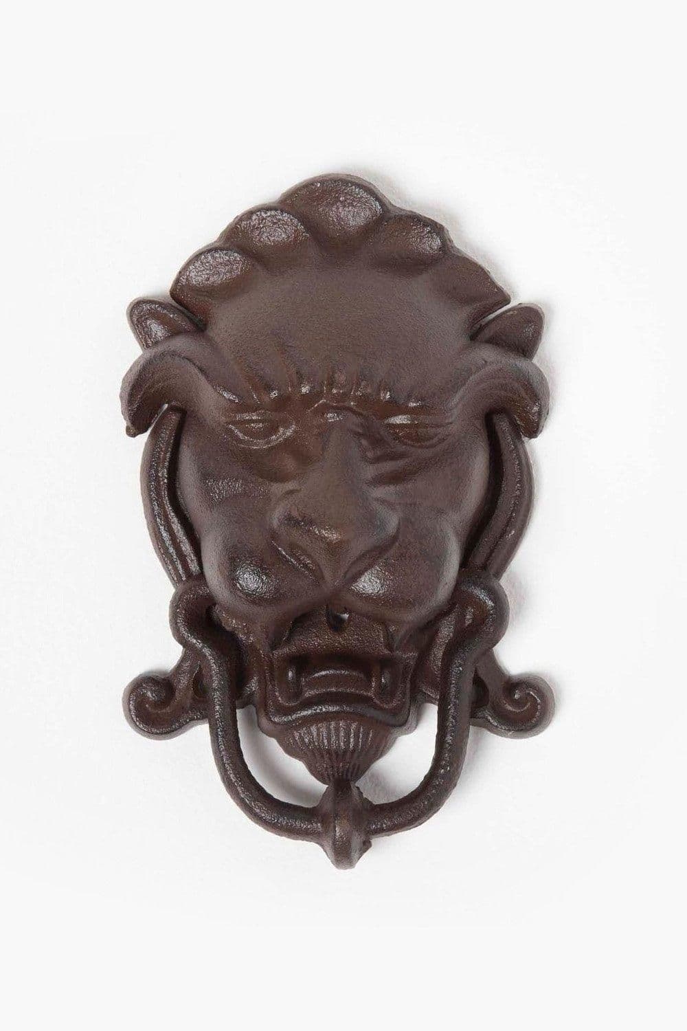 Cast Iron Lion Head Traditional Door Knocker