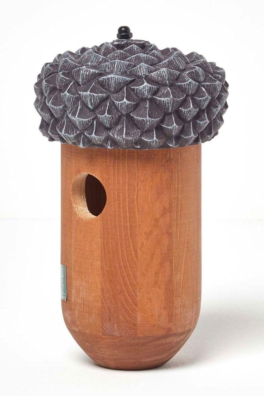 Real Wood Acorn Bird Box