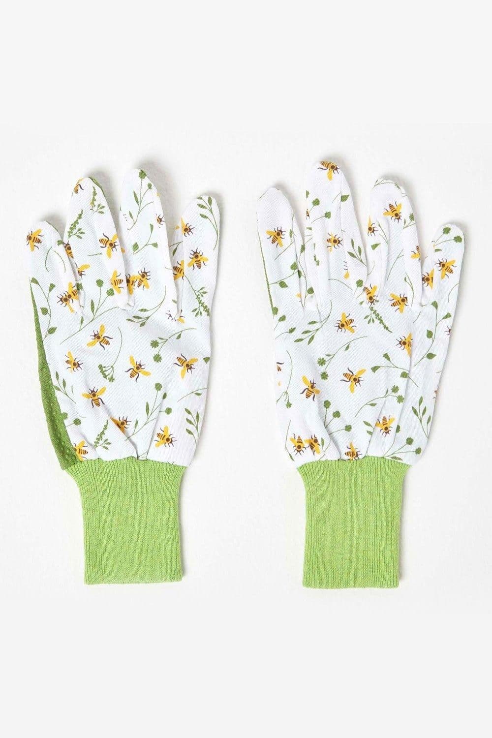 Gardening Gloves Floral Bee Design