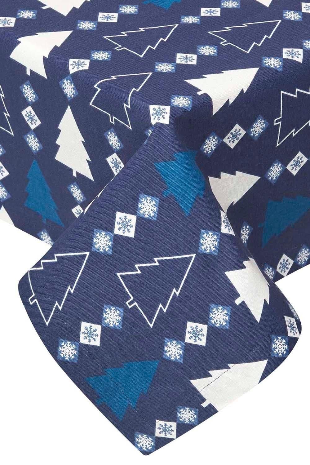 Winterland Cotton Christmas Round Tablecloth 178 cm