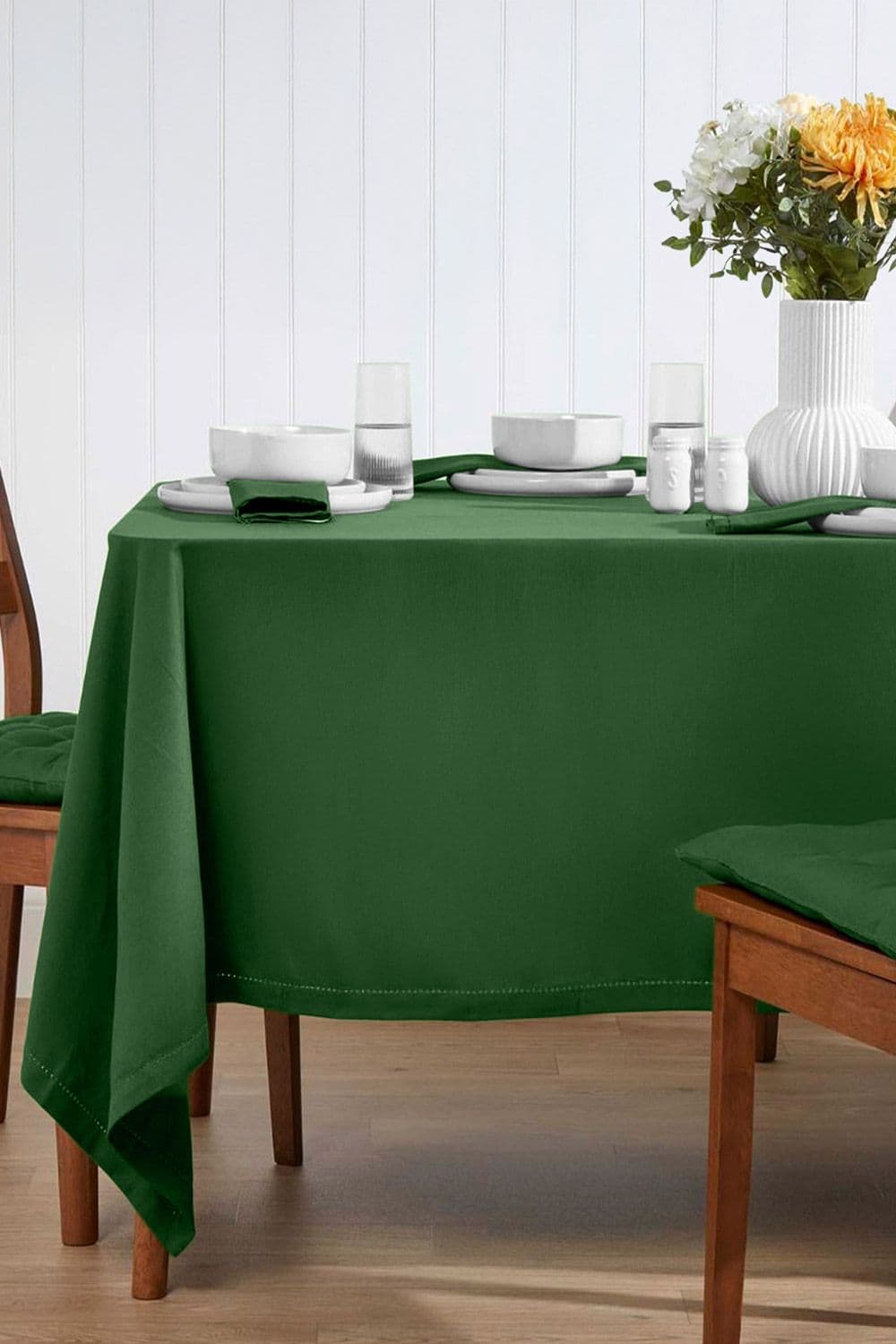 Plain Cotton Tablecloth 178cm x 305cm