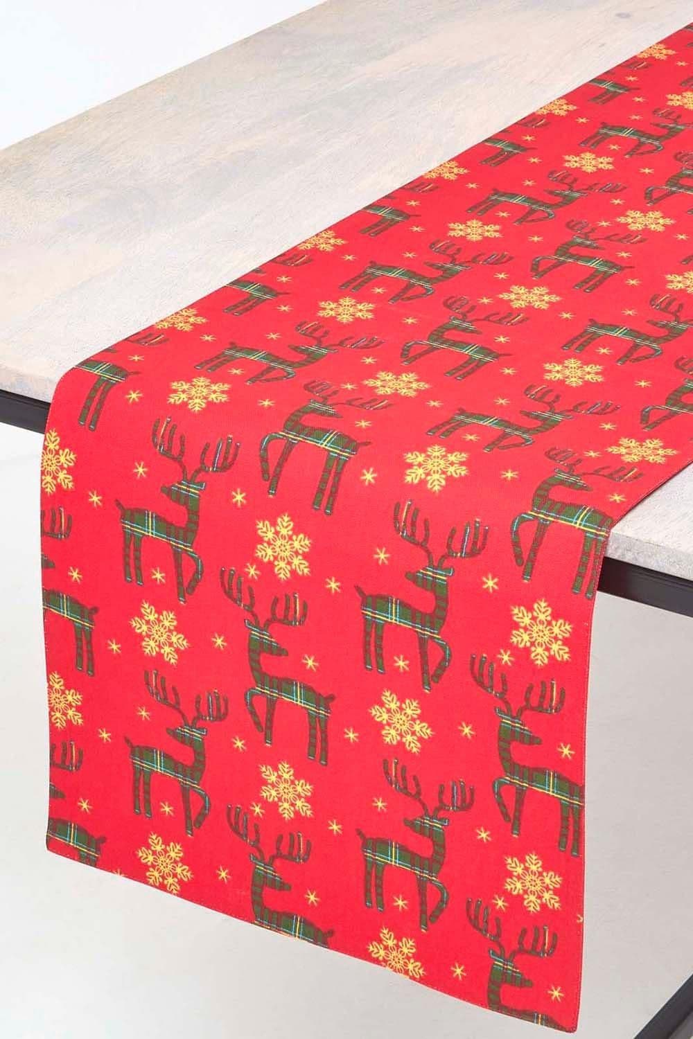 Reindeer Christmas Table Runner 35 x 250 cm