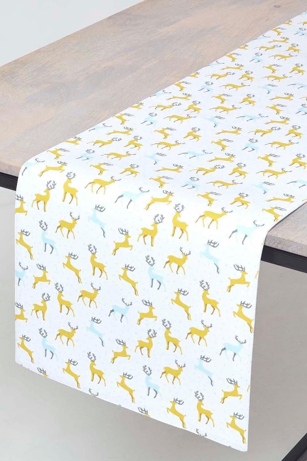 Majestic Stag Christmas Table Runner 35 x 180 cm