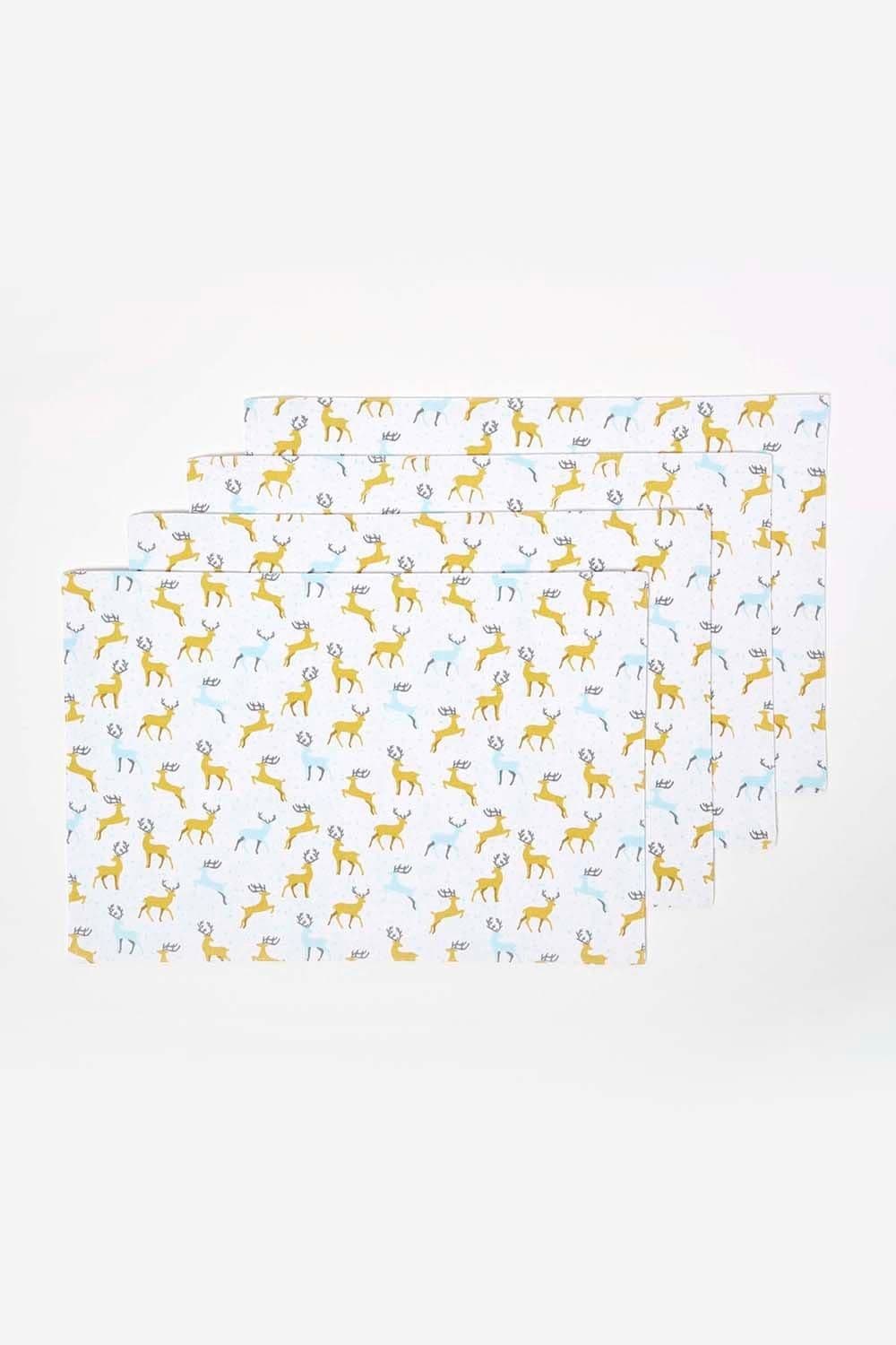 Majestic Stag Christmas Placemats Set 4