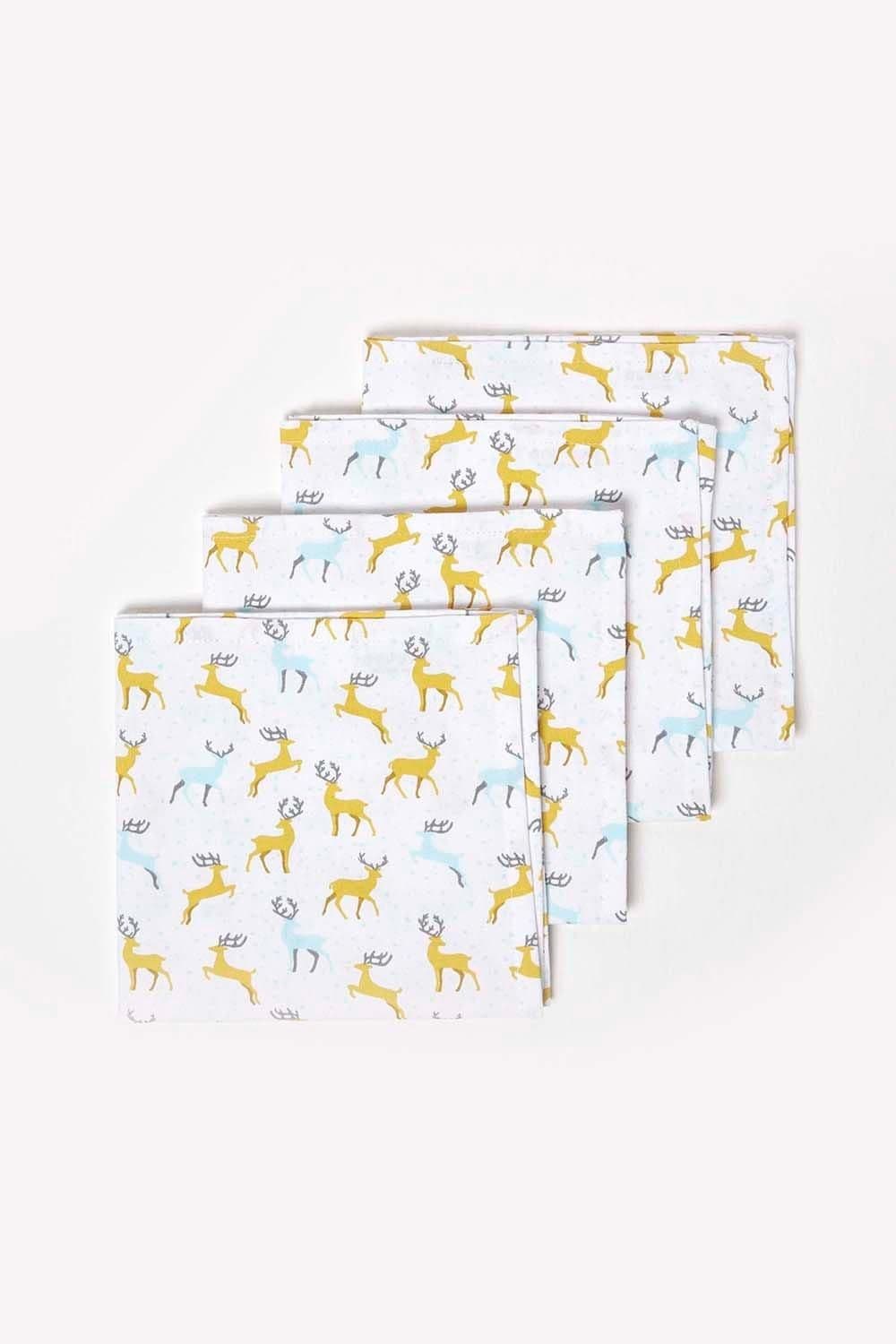 Majestic Stag Christmas Napkins Set 4