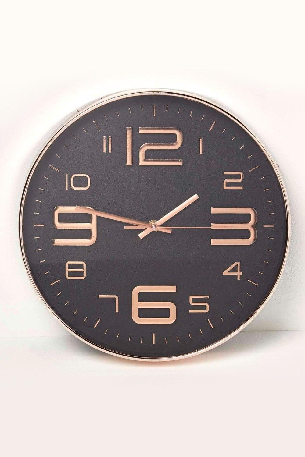 Black & Rose Gold Wall Clock