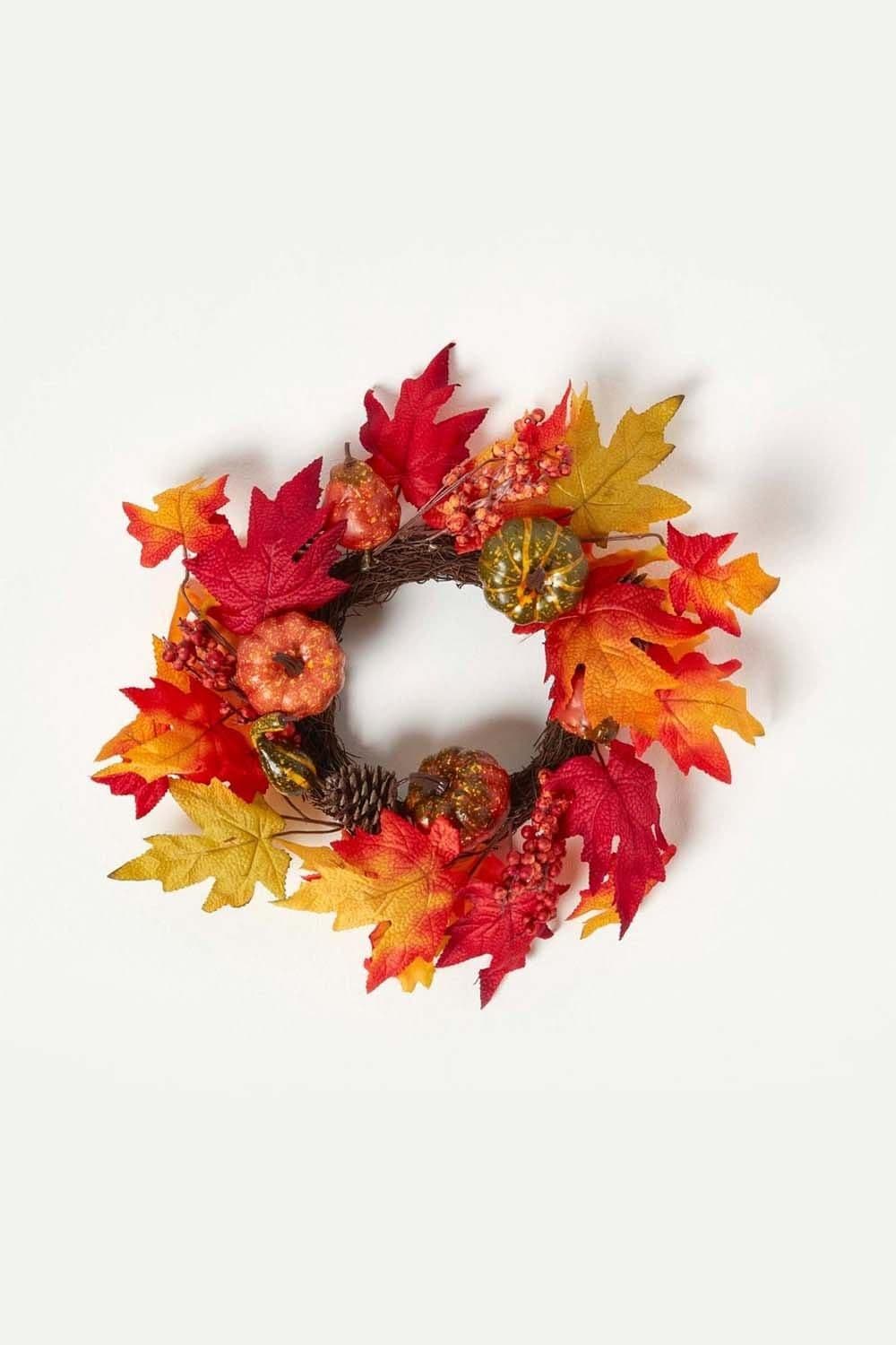 Autumn Wreath Pumpkins