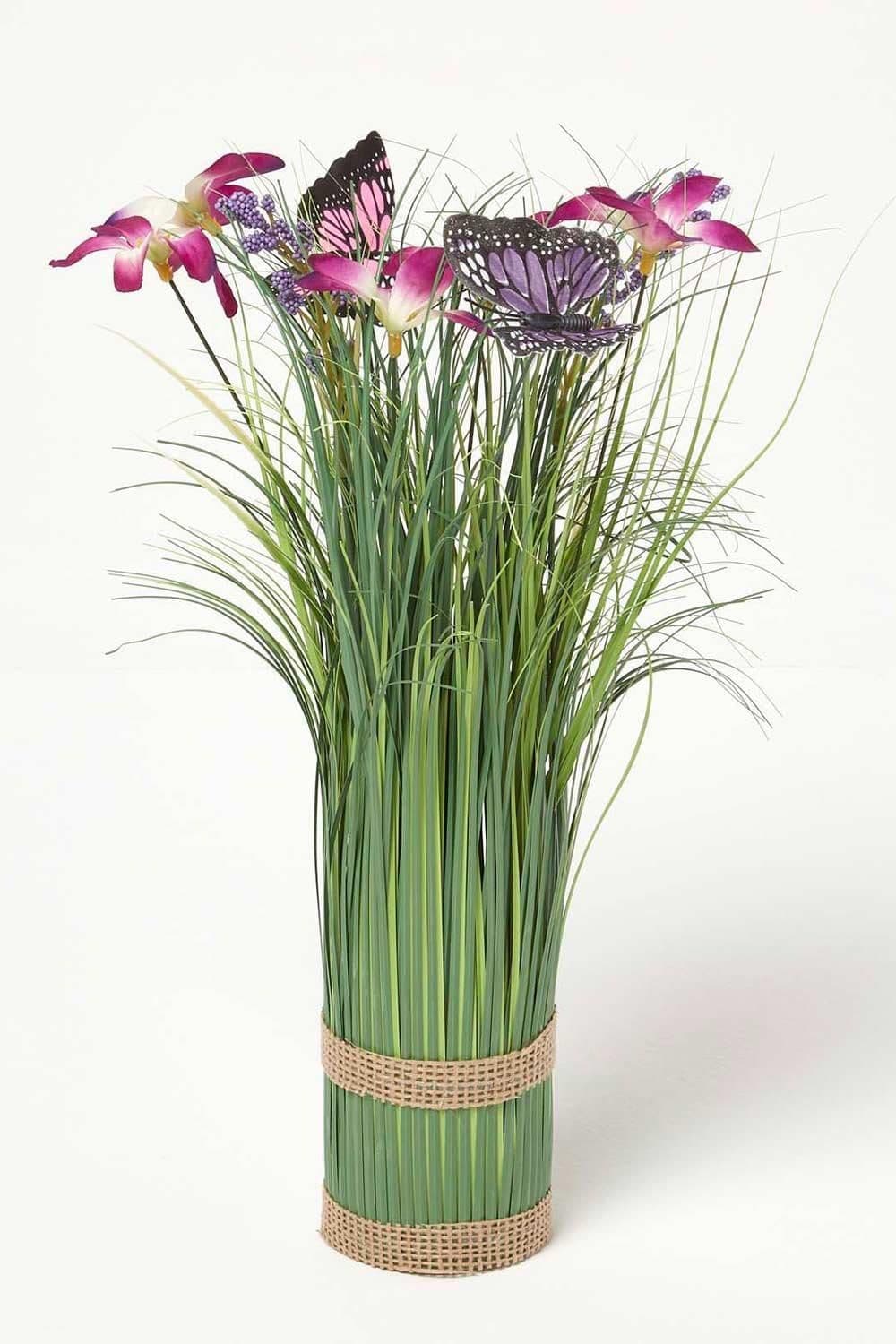 Flower & Butterfly Artificial Meadow Flower Arrangement