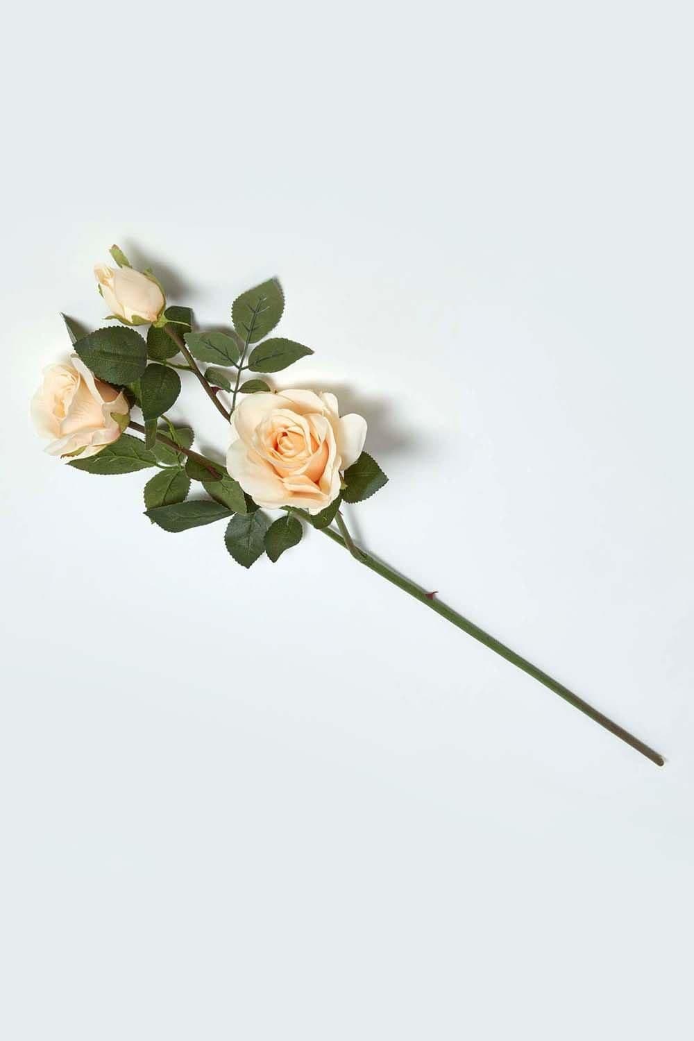 Peach Spray Single Stem 84 cm