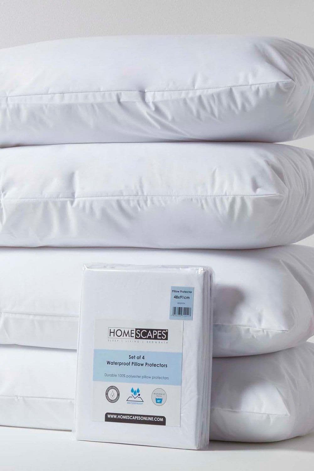 Waterproof Pillow Protectors King Pack 4