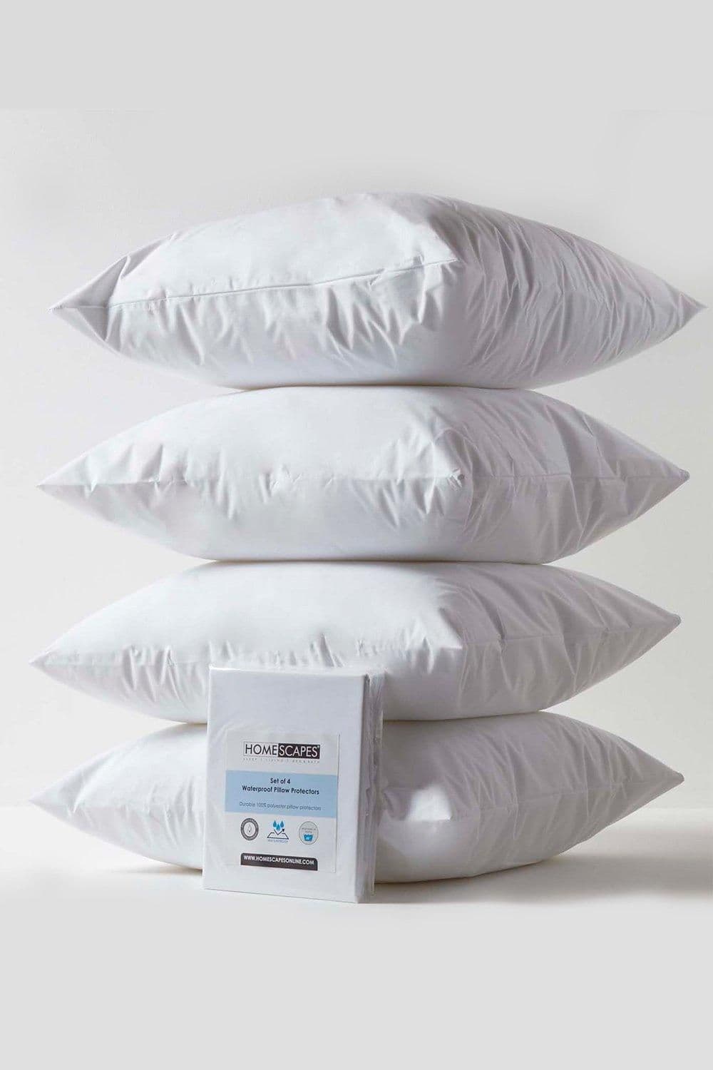 Waterproof Pillow Protectors 65 x 65 cm Pack 4