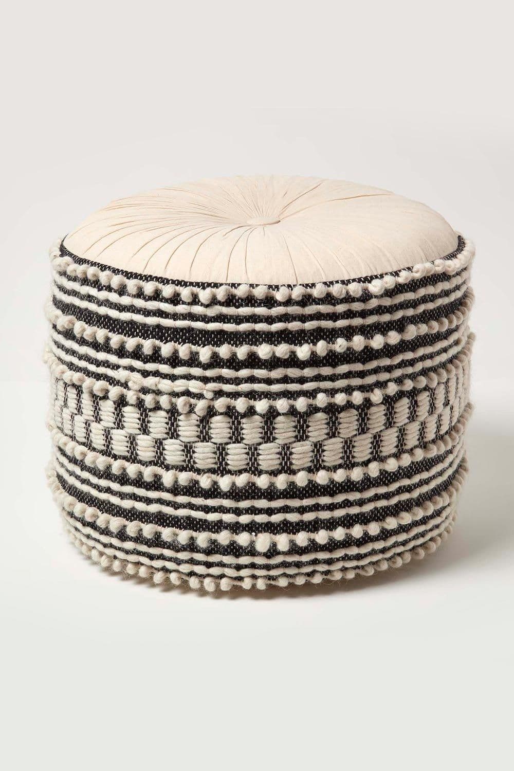 Priya Macrame Boho Pouffe