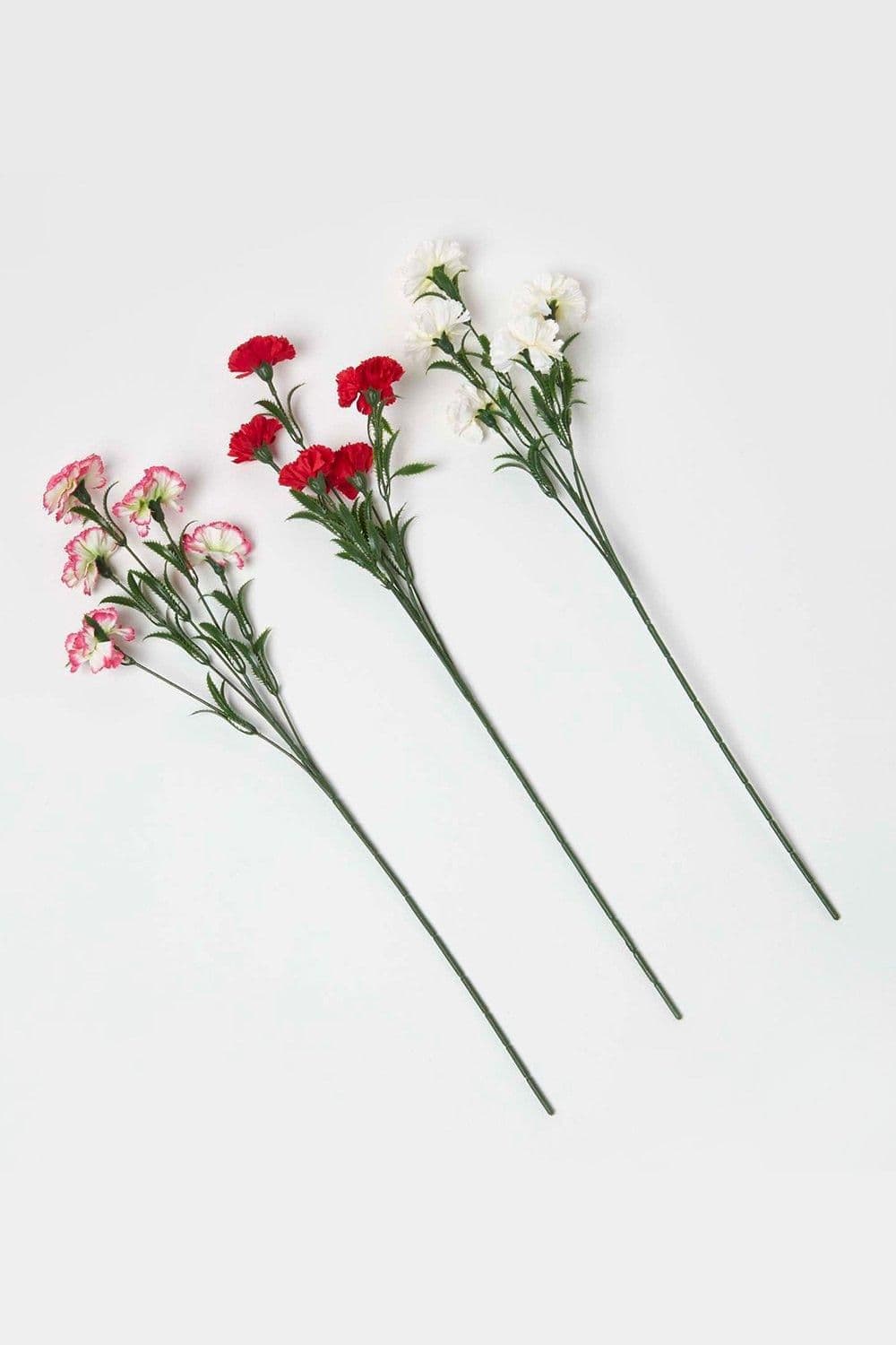 Artificial Carnation Spray Single Stem Set 3