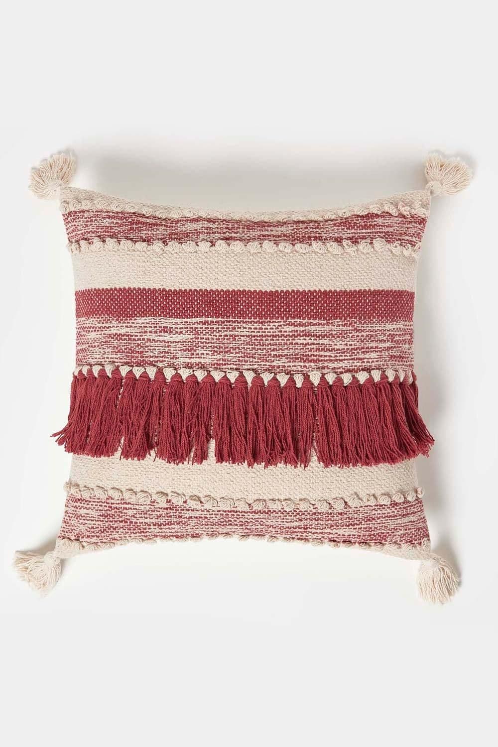 Zadar Handwoven Fringed Kilim Cushion