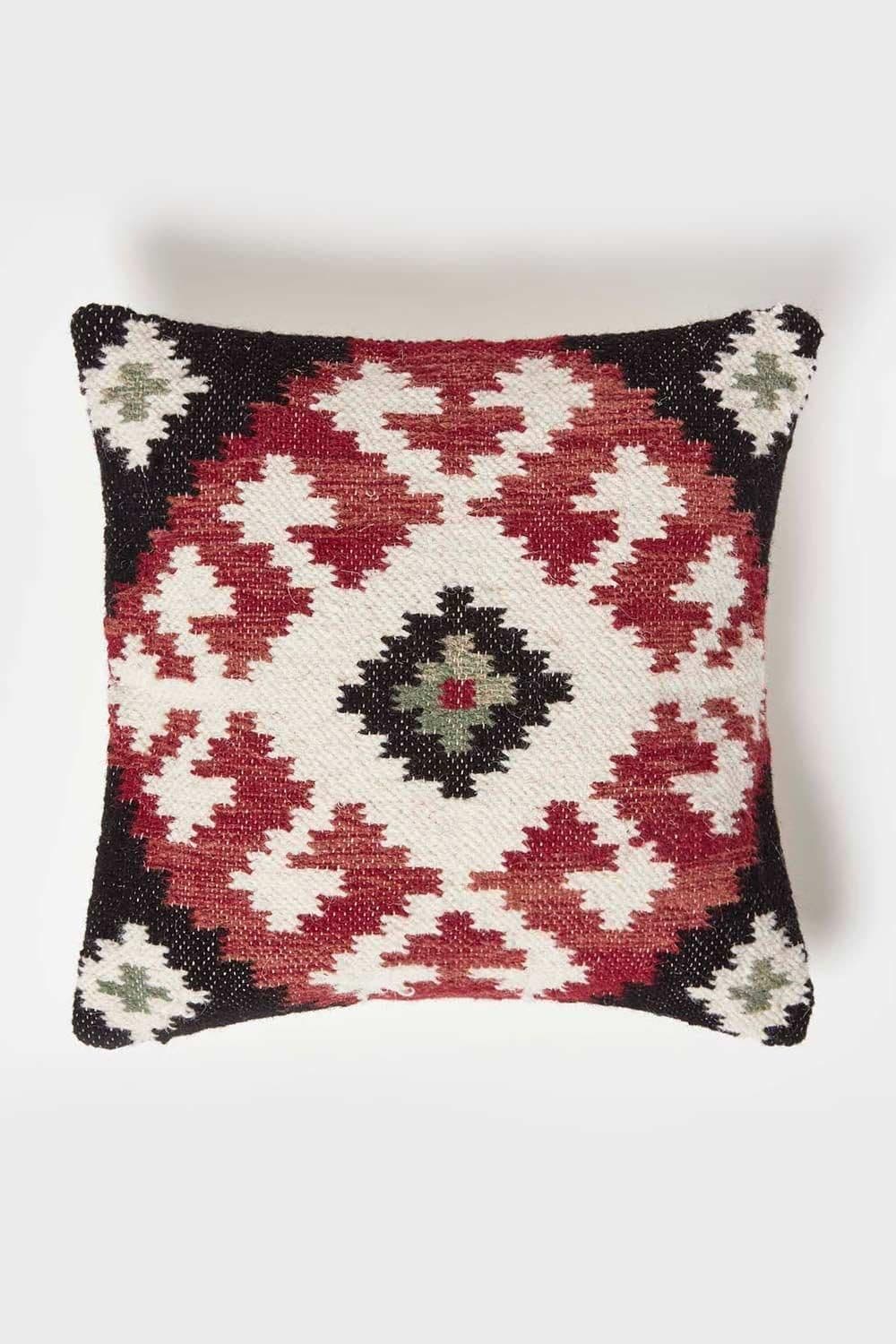 Tawa Handwoven Traditional Red & Kilim Cushion