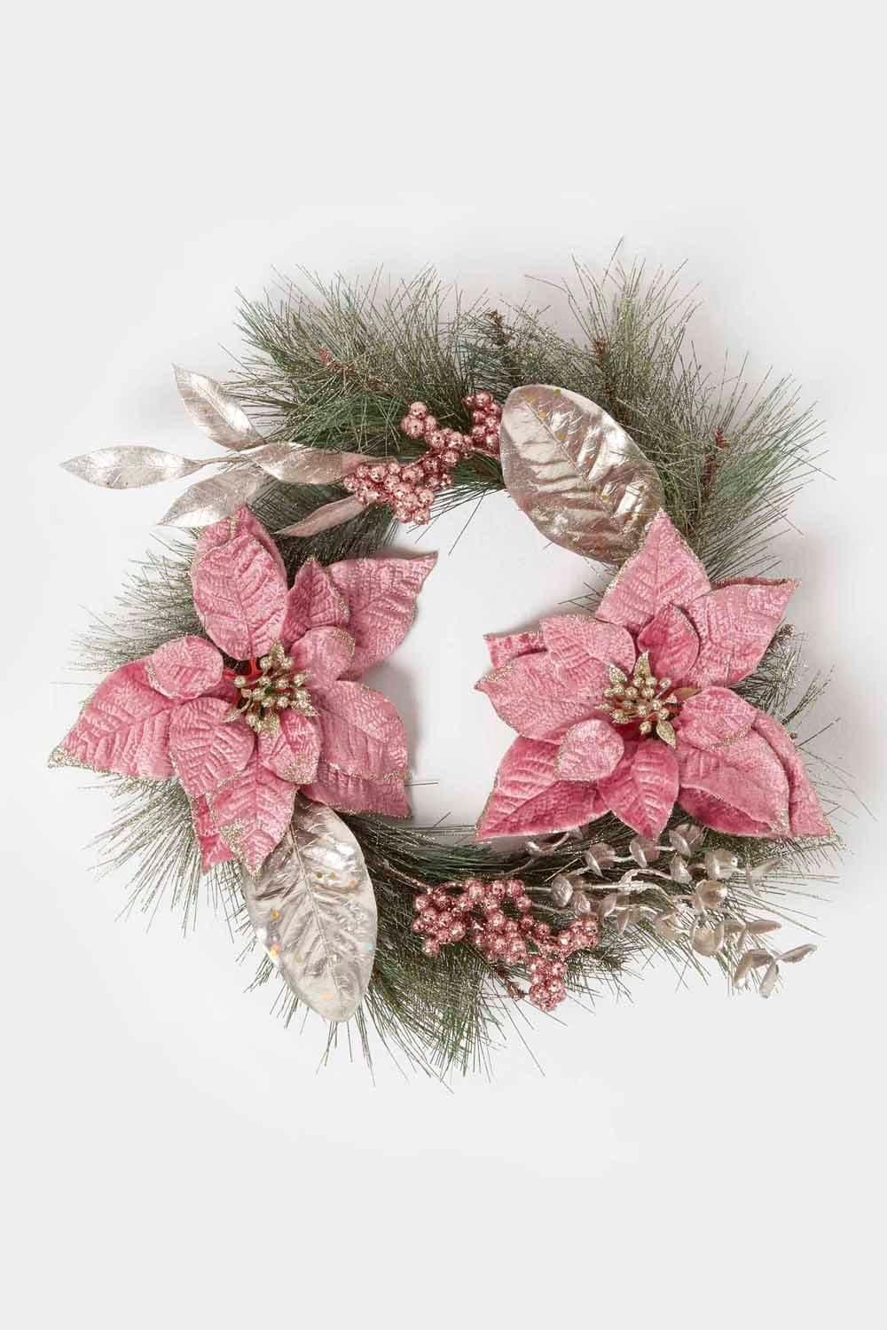 Poinsettia Christmas Wreath 45 cm