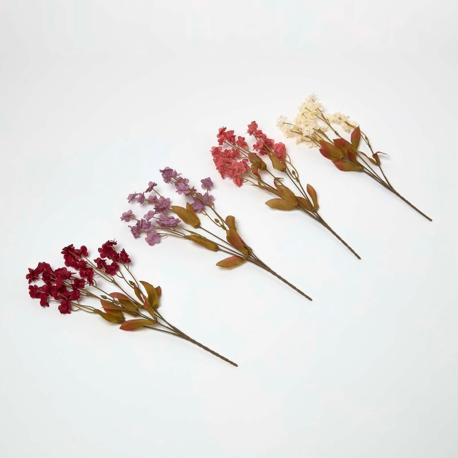 Set 4 Handmade Nemesia Seventh Heaven Artificial Flower Stems