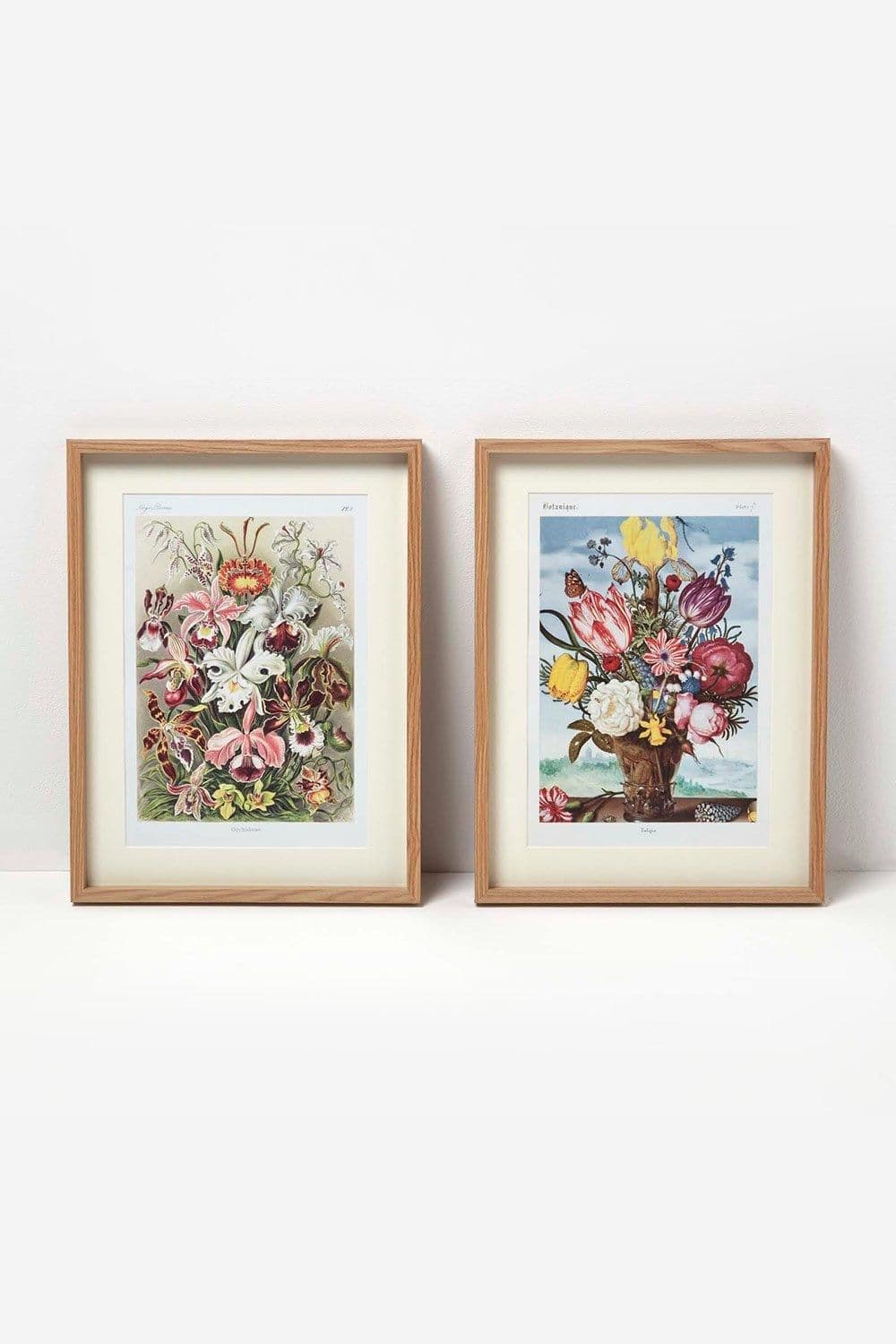 Original Wall Decoration Botanical Flowers Set Decorative Frames