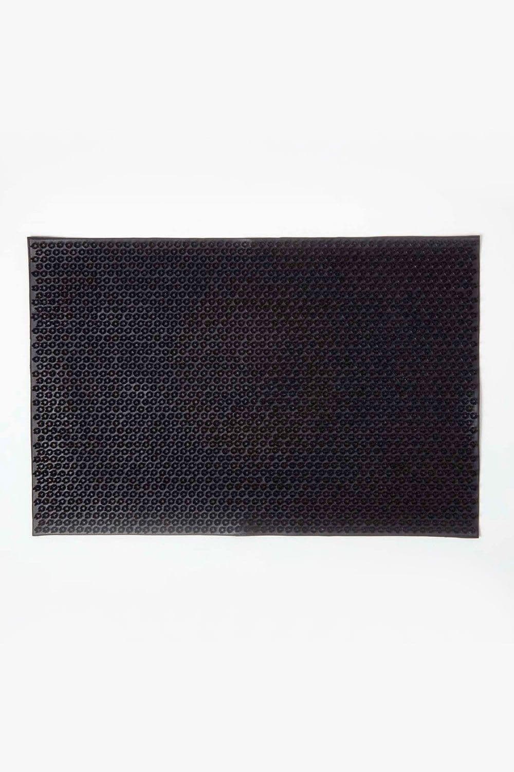 Rubber Scraper Door Mat Black 40 x 60 cm