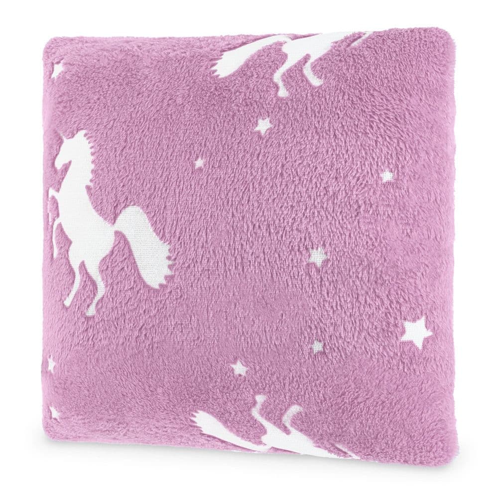 Glow Dark Fluffy Cushion Pillow Soft Plush Faux Fur