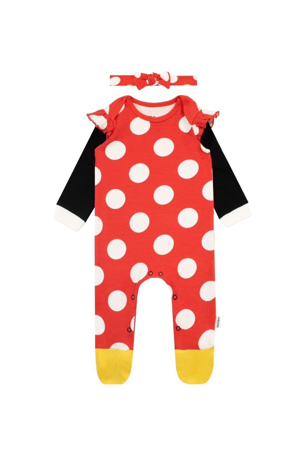 Minnie Mouse Polka Dot Sleepsuit Headband Set