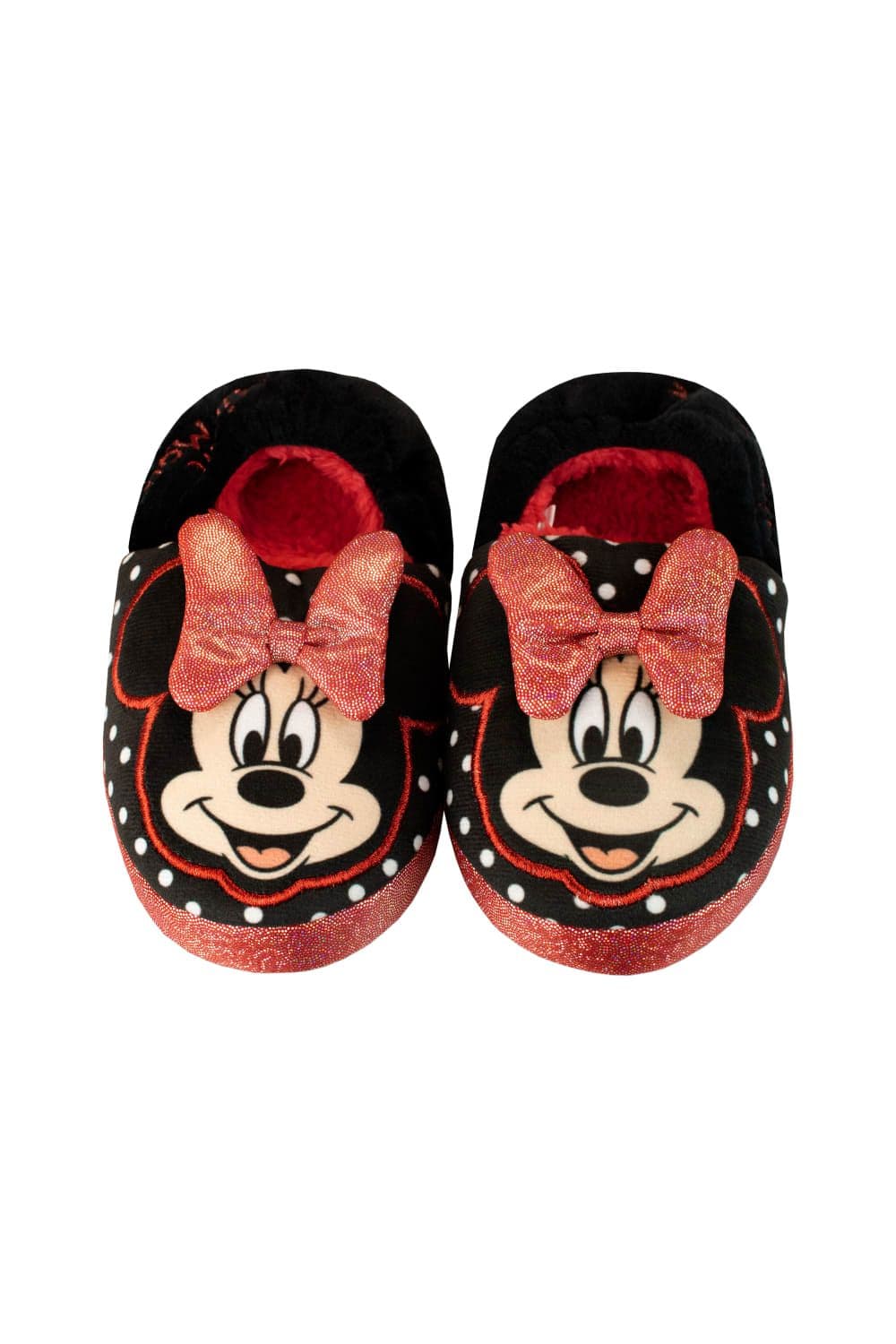 Glitter Bow Minnie Mouse Slippers