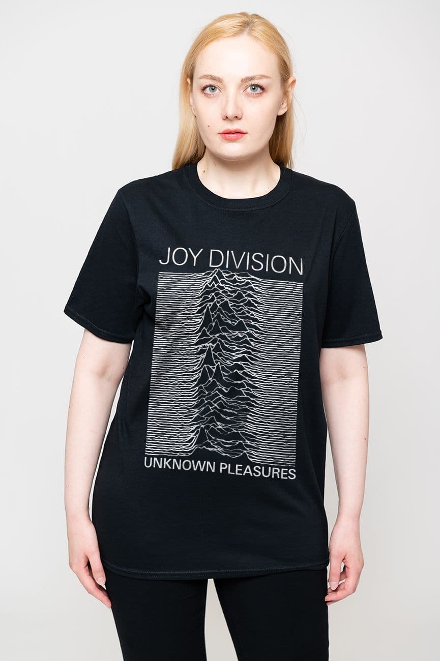 Unknown Pleasures White On Black T Shirt