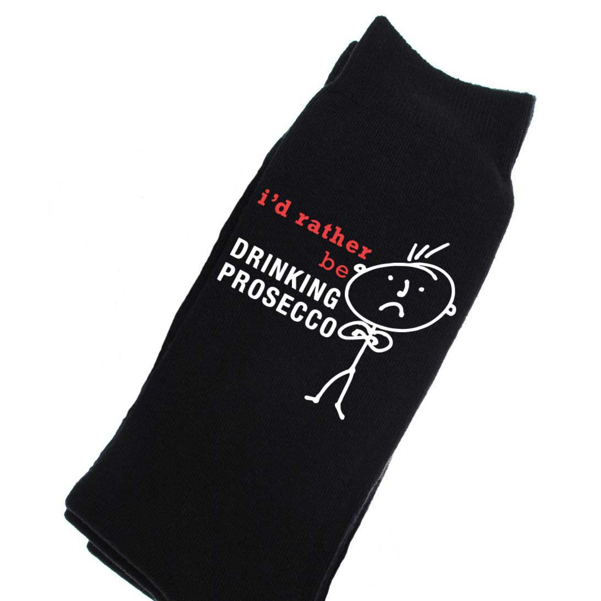 Rather Be Drinking Prosecco Calf Socks