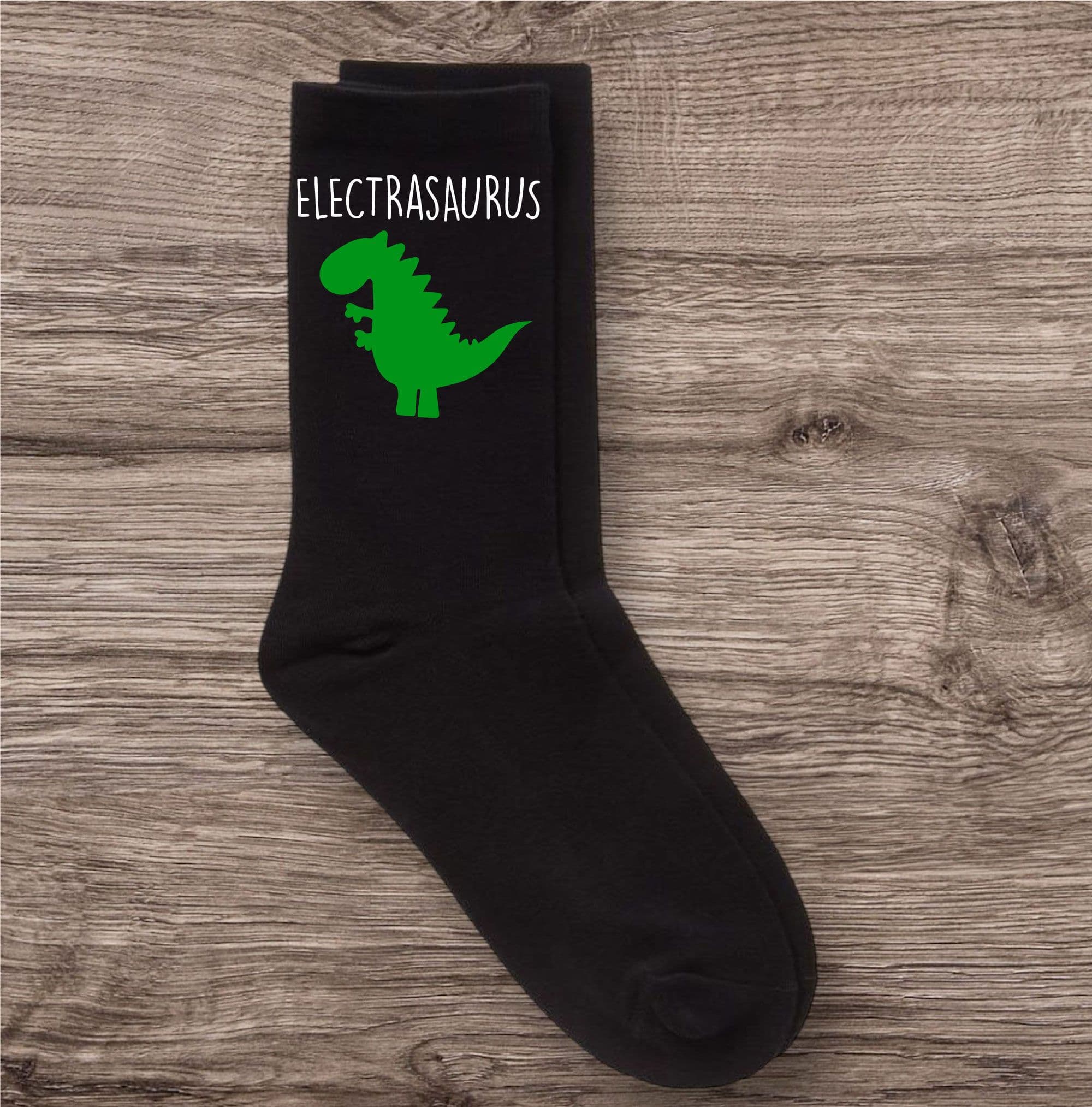 Electrician Dinosaur Electrasaurus Calf Socks