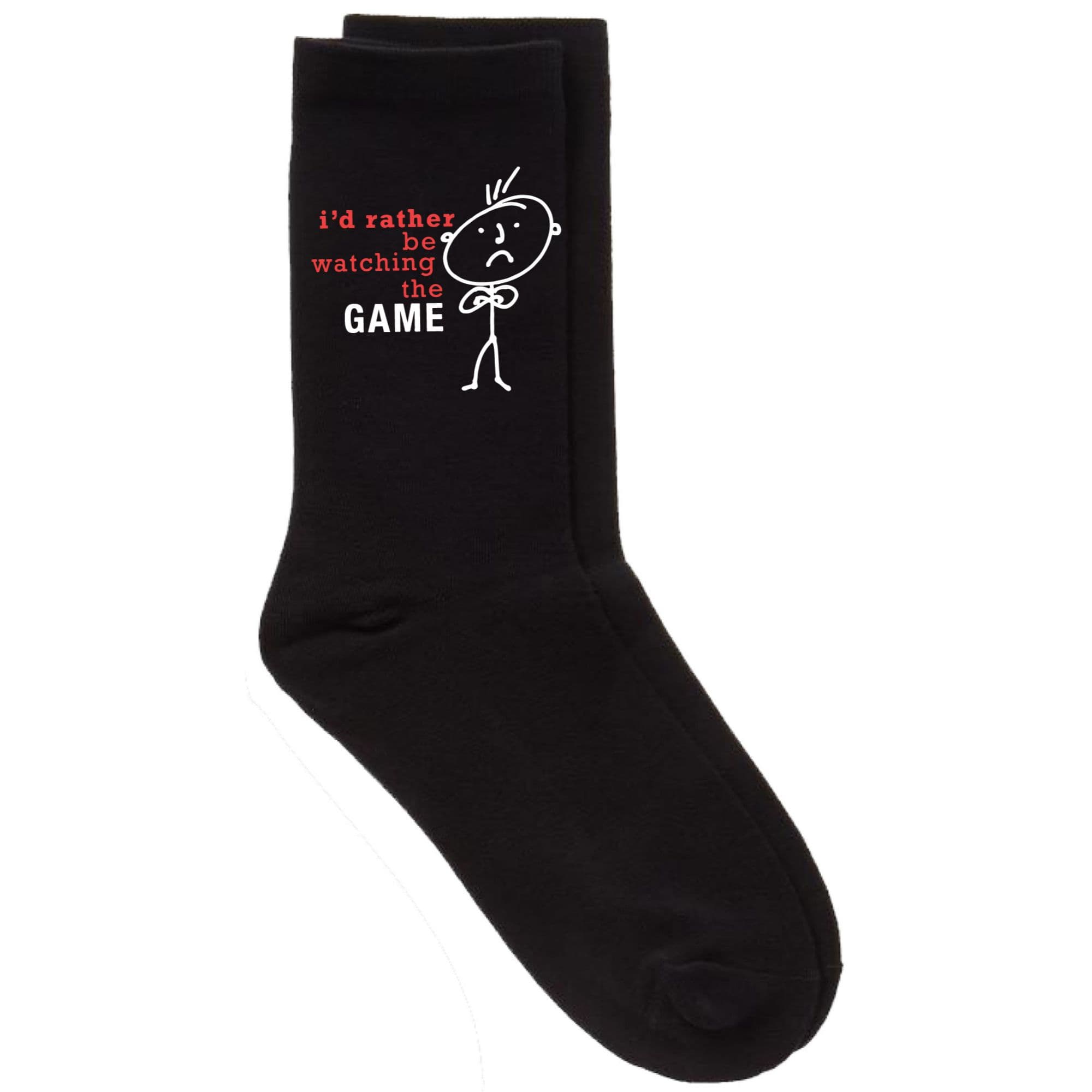 Id Rather Be Watching Game Calf Socks
